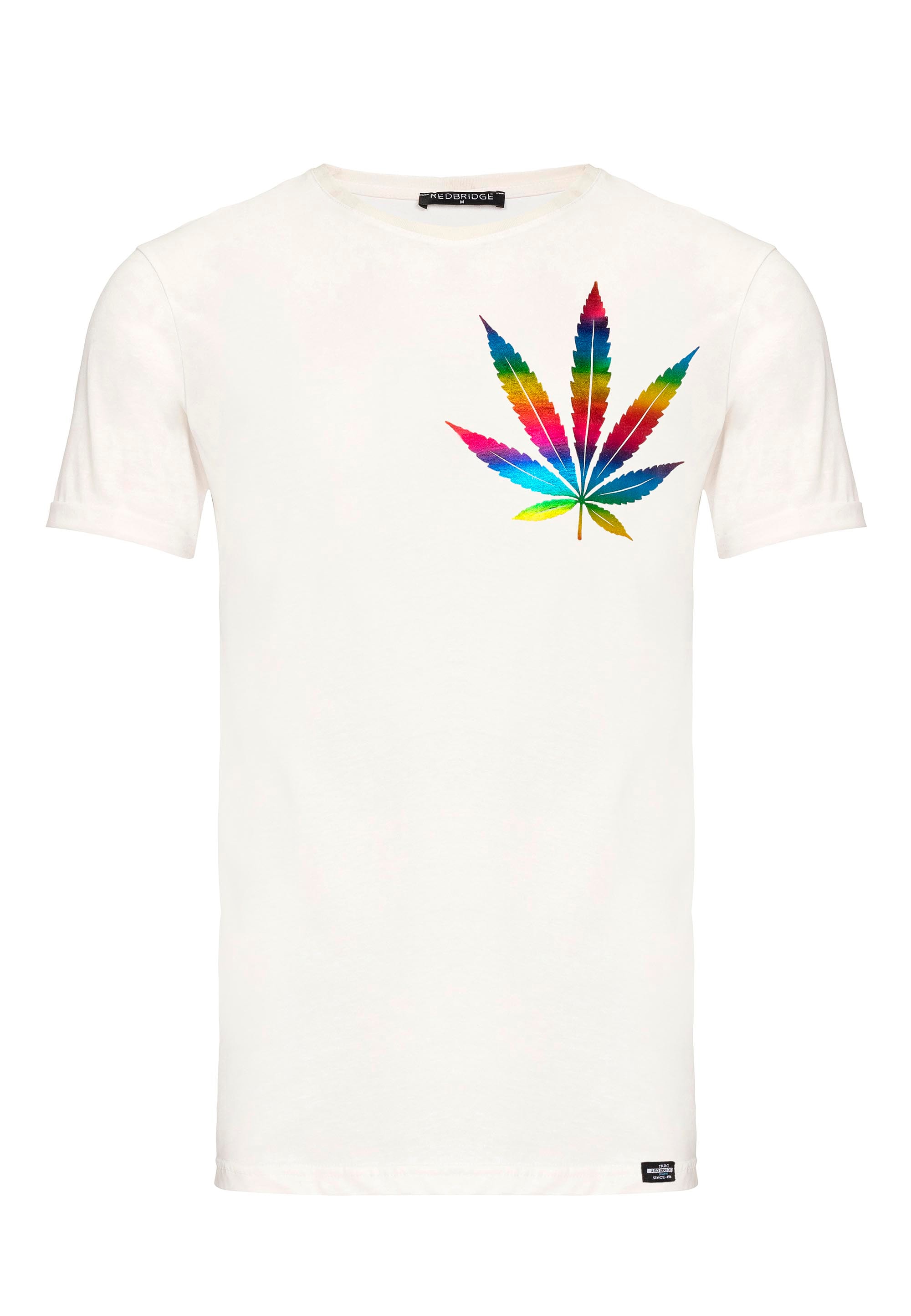 RedBridge T-Shirt »legalize it«, mit Hanfblatt im Regenbogen-Design