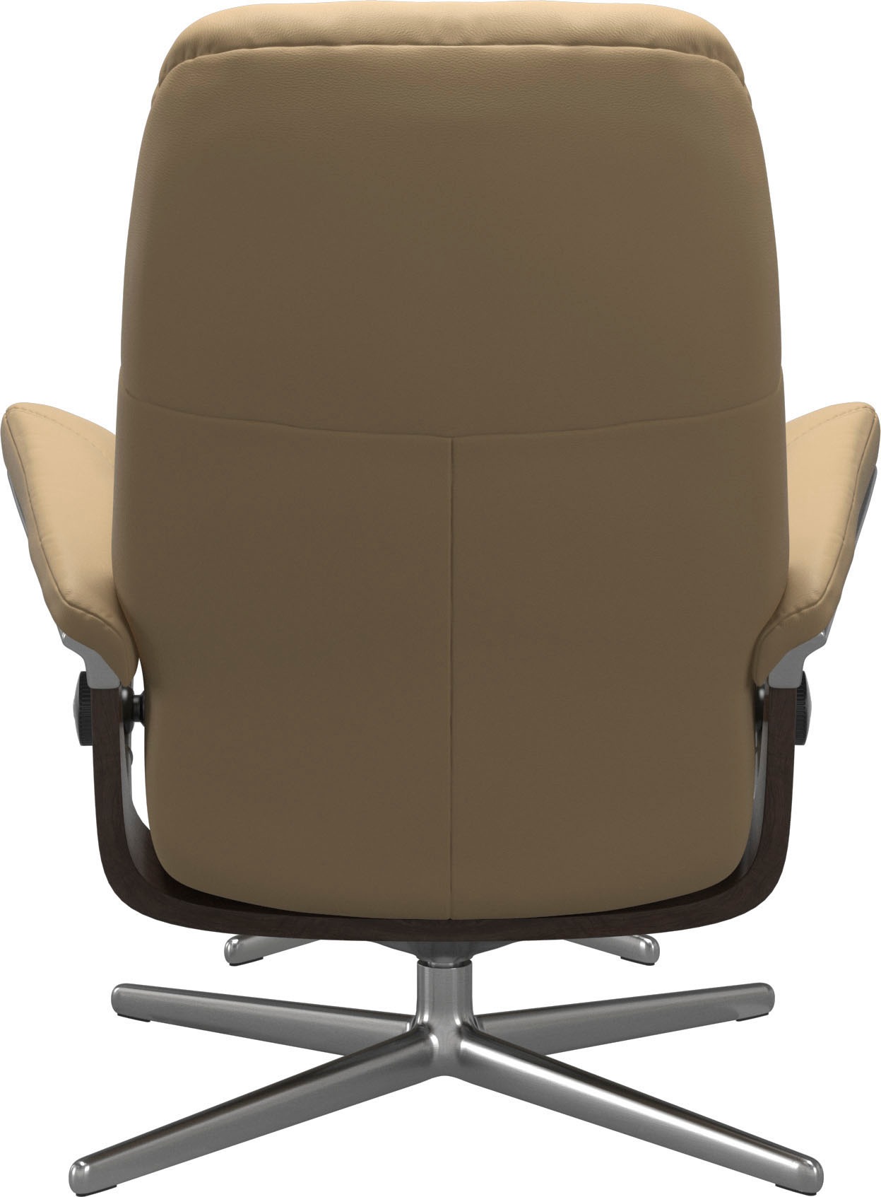 Stressless® Relaxsessel »Consul«, (Set, Relaxsessel mit Hocker), mit Hocker, mit Cross Base, Größe S, M & L, Holzakzent Wenge