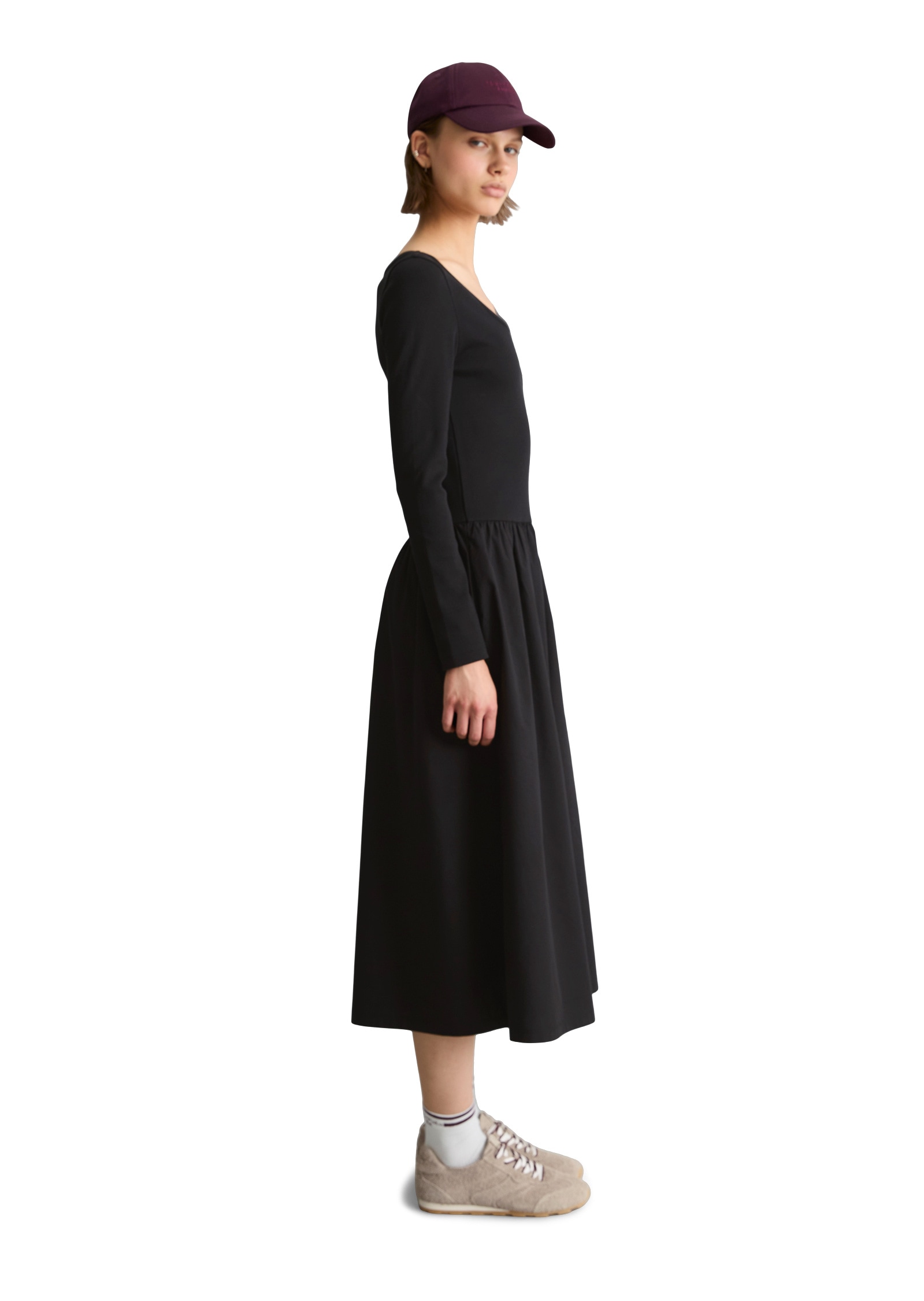 Marc O'Polo DENIM Jerseykleid »mit Baumwoll-Popelinerock«