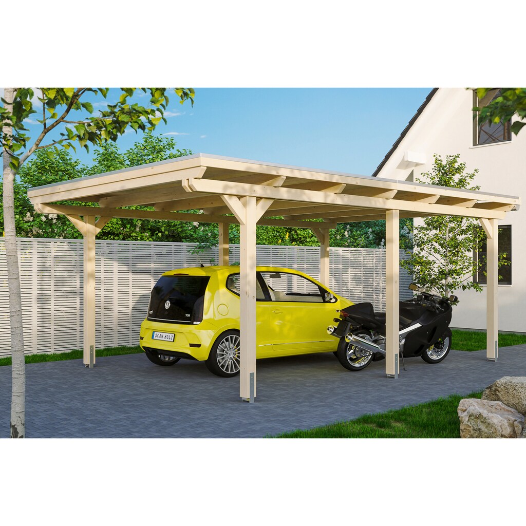 Skanholz Einzelcarport »Emsland«, Holz, 341 cm, natur