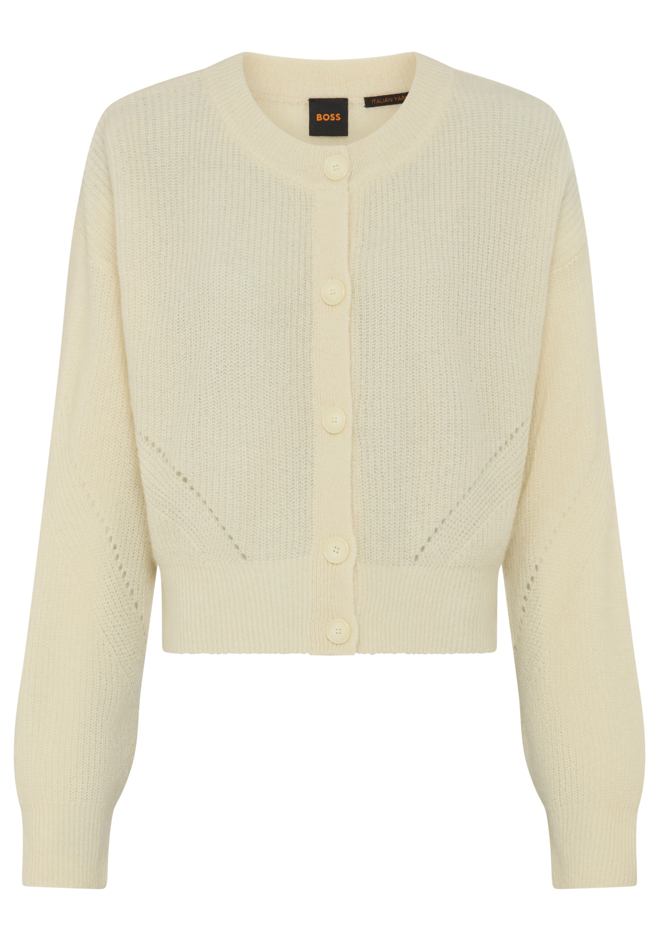 BOSS ORANGE Cardigan "Fernard Premium Damenmode" mit Alpaka- und Woll-Anteil, Relaxed Fit