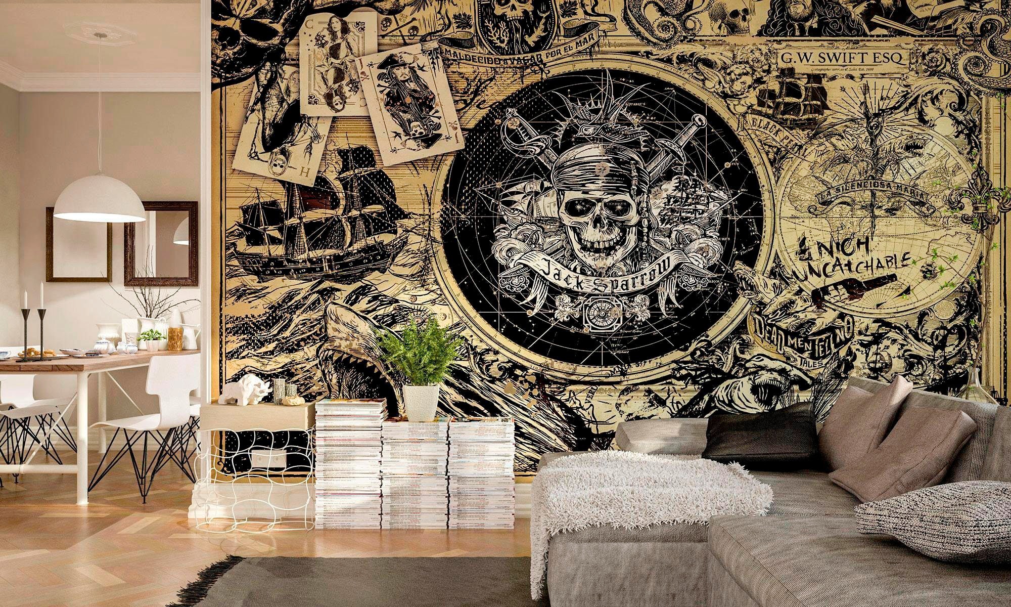 Komar Vliestapete »Digitaldruck Vlies - Pirates of the Caribbean 5 - Größe 400 x 250 cm«, bedruckt, Kinderzimmer