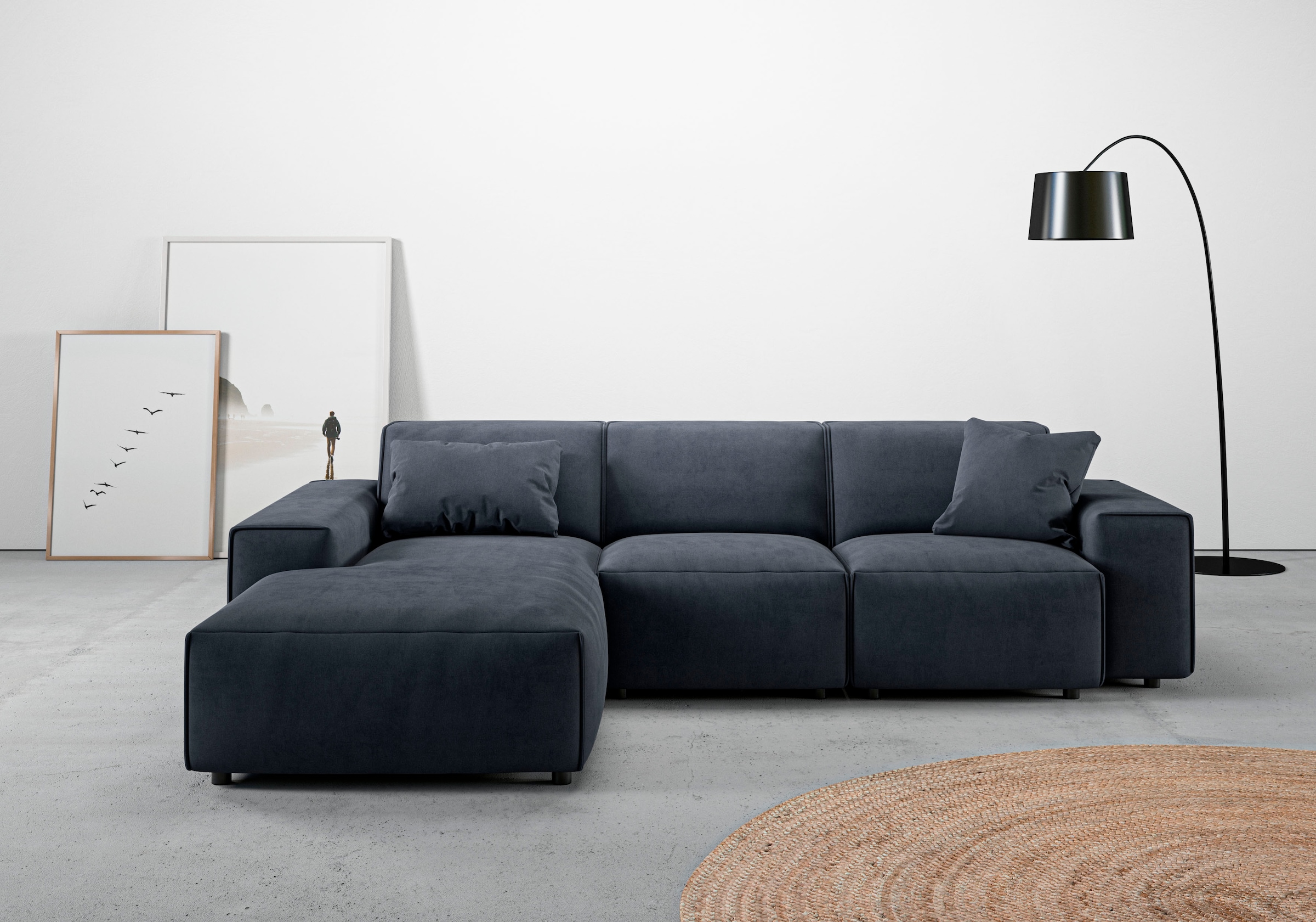 Home affaire Ecksofa "Glimminge L-Form auch in Breitcord, Feincord + Easy c günstig online kaufen