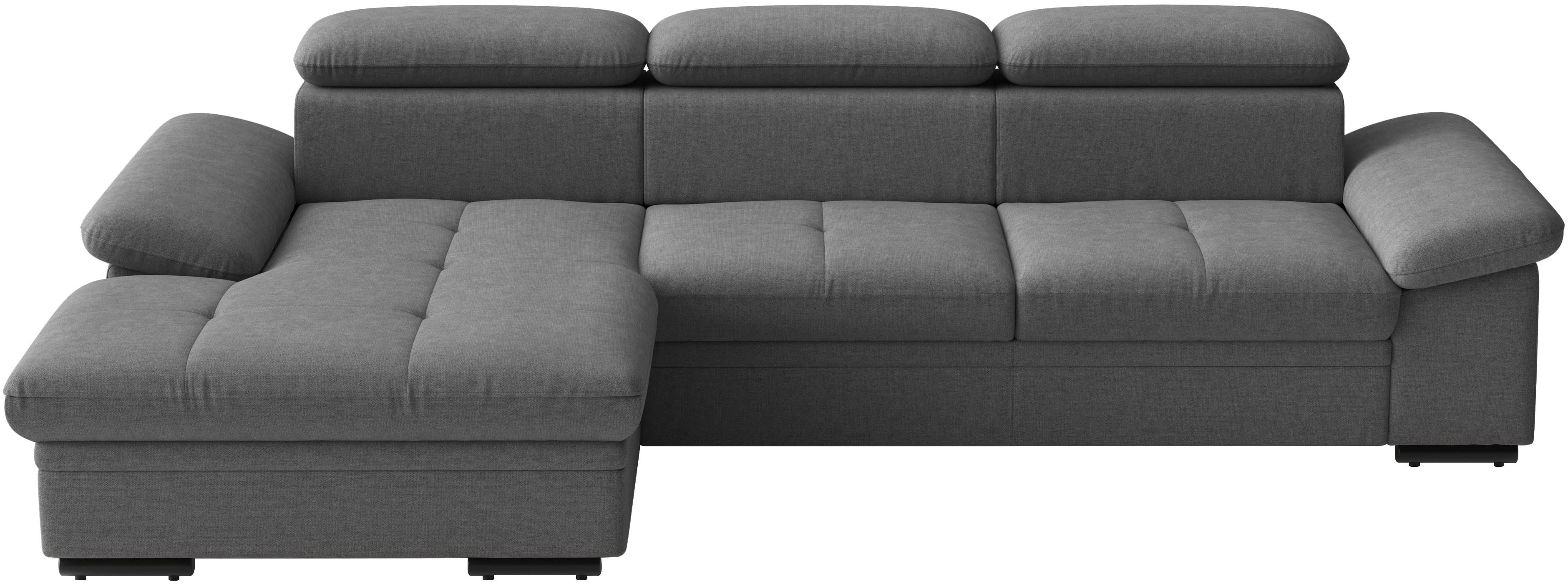 sit&more Ecksofa "Viola L-Form, B: 260 cm, Arm- & Kopfteilverstellung" optional Schlaffunktion,inkl Armteil- & Kopfteilverstellung