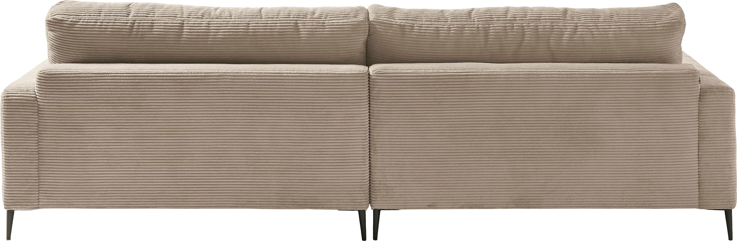 INOSIGN Ecksofa »Downtown, B/T/H: 272/190/84 cm L-Form«, weicher Sitzkomfort auch in Cord und Bouclé, incl. Zierkissen