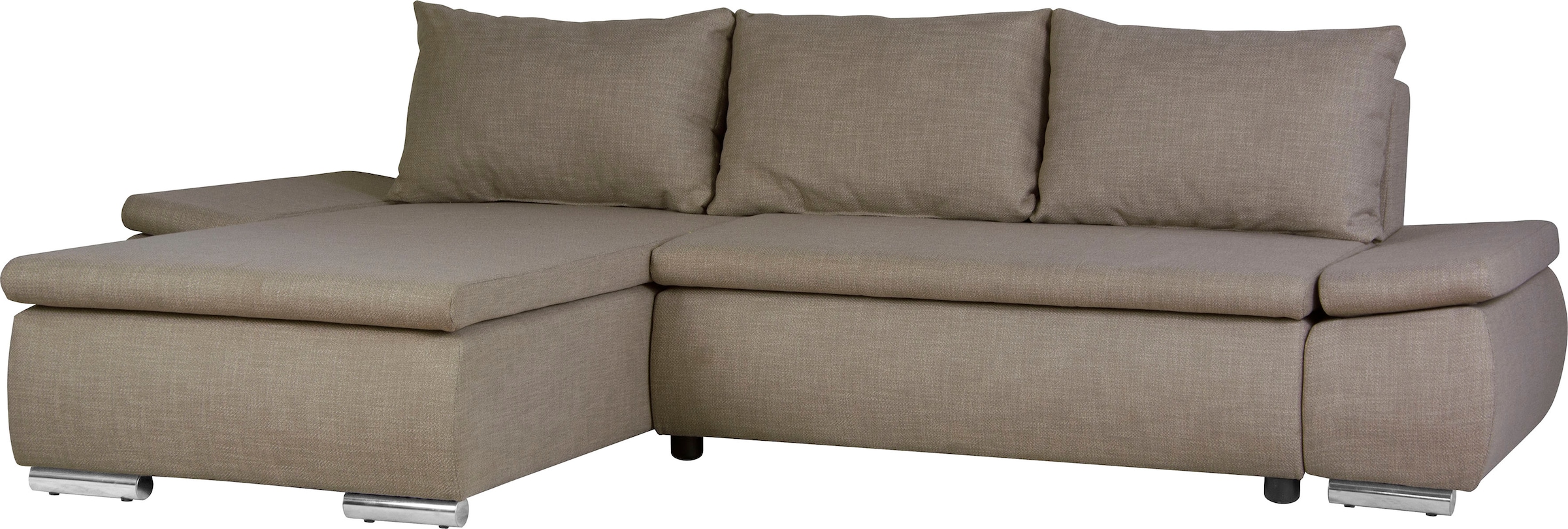 Home affaire Ecksofa "Acra L-Form", mit Bettfunktion und Bettkasten, in Mat günstig online kaufen