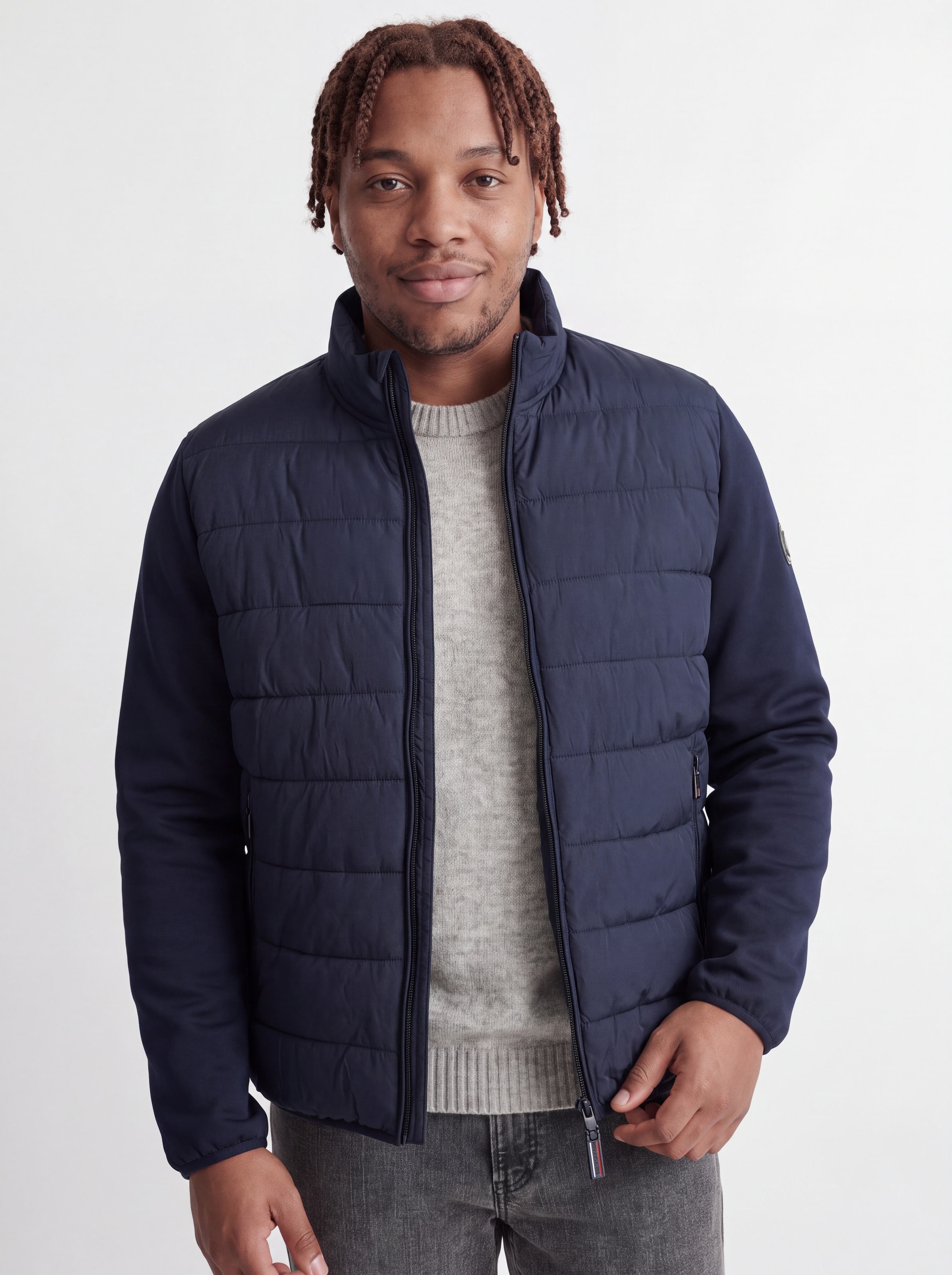 Jack & Jones PlusSize Steppjacke »JJETATE HYBRID JACKET SN PLS« Kunstfaser, regular fit