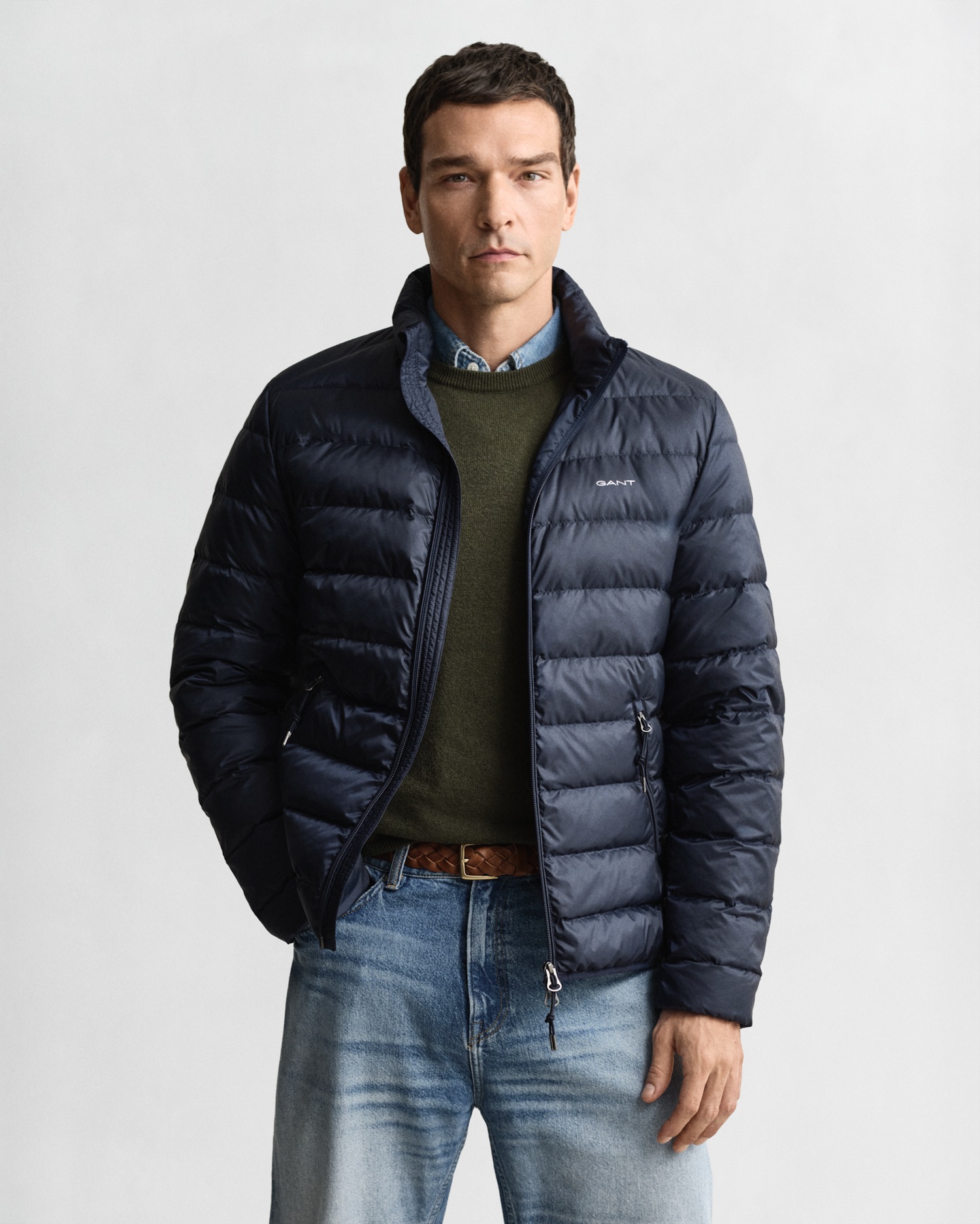 Gant Steppjacke "LIGHT DOWN JACKET" 2-Wege-Reißverschluss, Übergangsjacke, günstig online kaufen