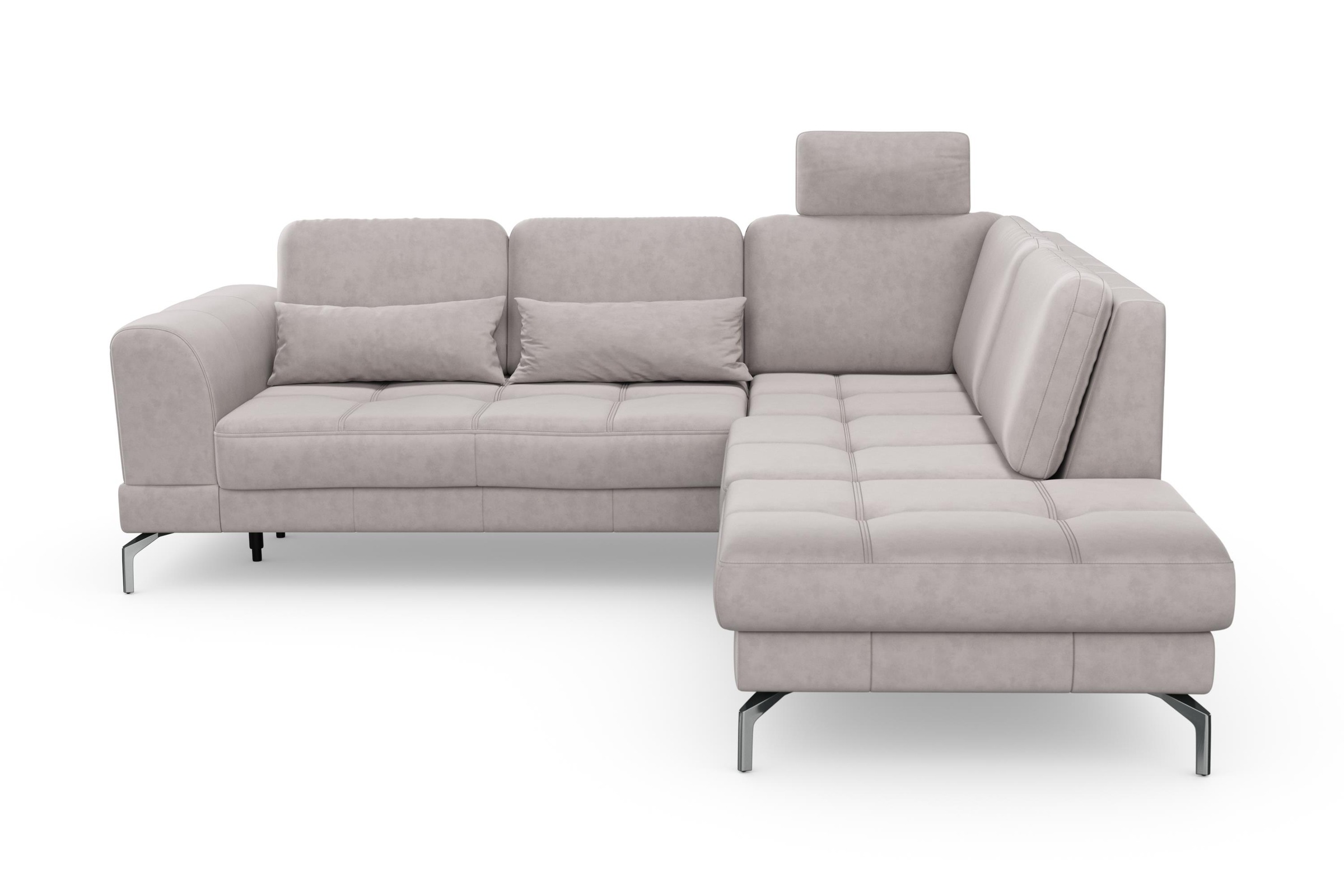 sit&more Ecksofa »Bendigo L-Form«, inklusive Sitztiefenverstellung, Bodenfreiheit 15 cm, in 2 Fußfarben