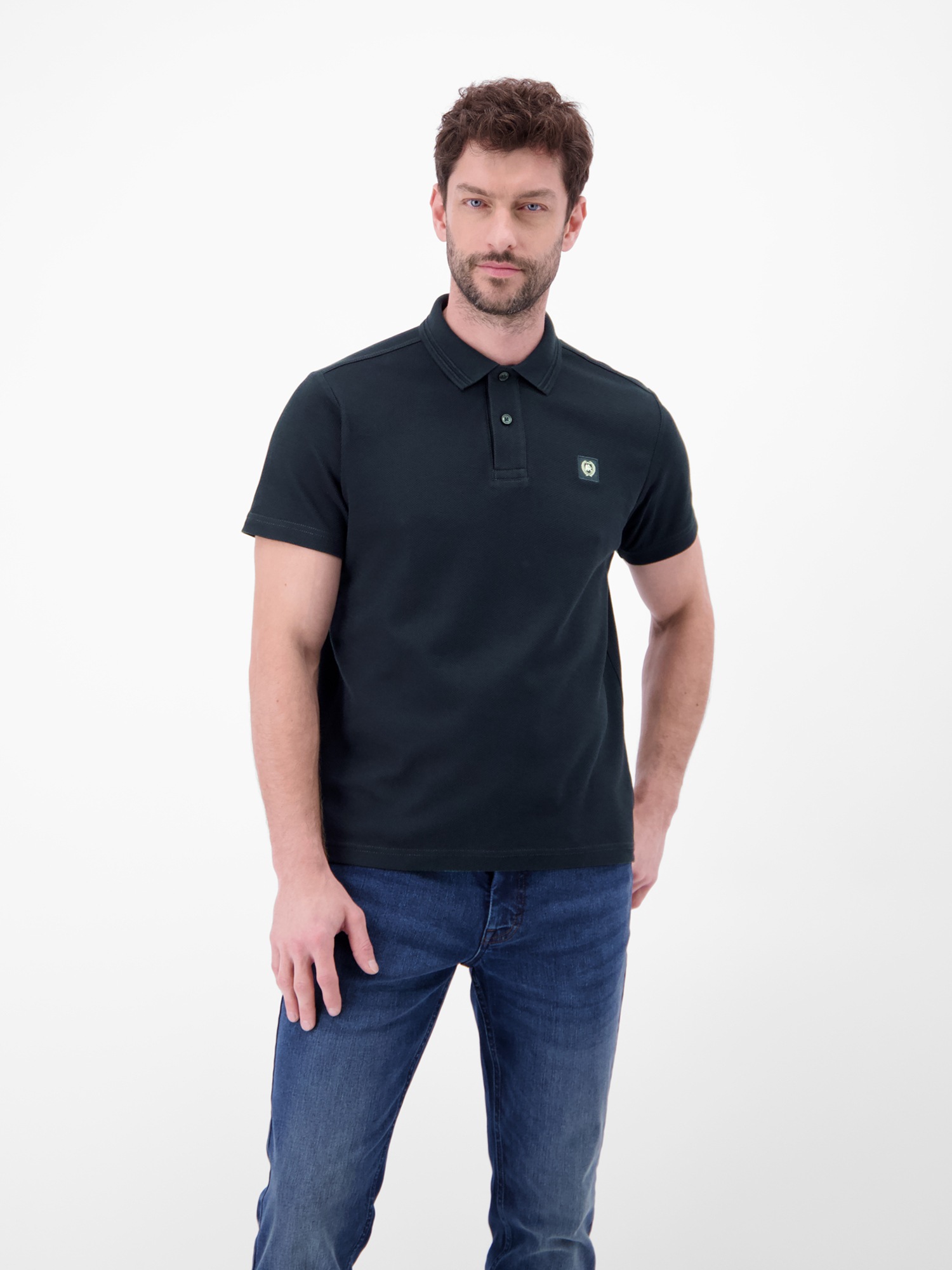 LERROS Poloshirt "Poloshirt mit Waffelstruktur aus 100 % Baumwolle" günstig online kaufen
