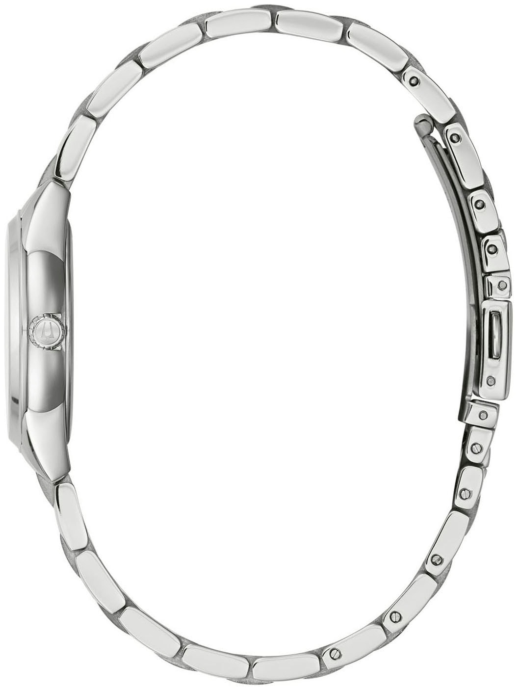 Bulova Quarzuhr, Armbanduhr, Damenuhr, Edelstahlarmband, analog