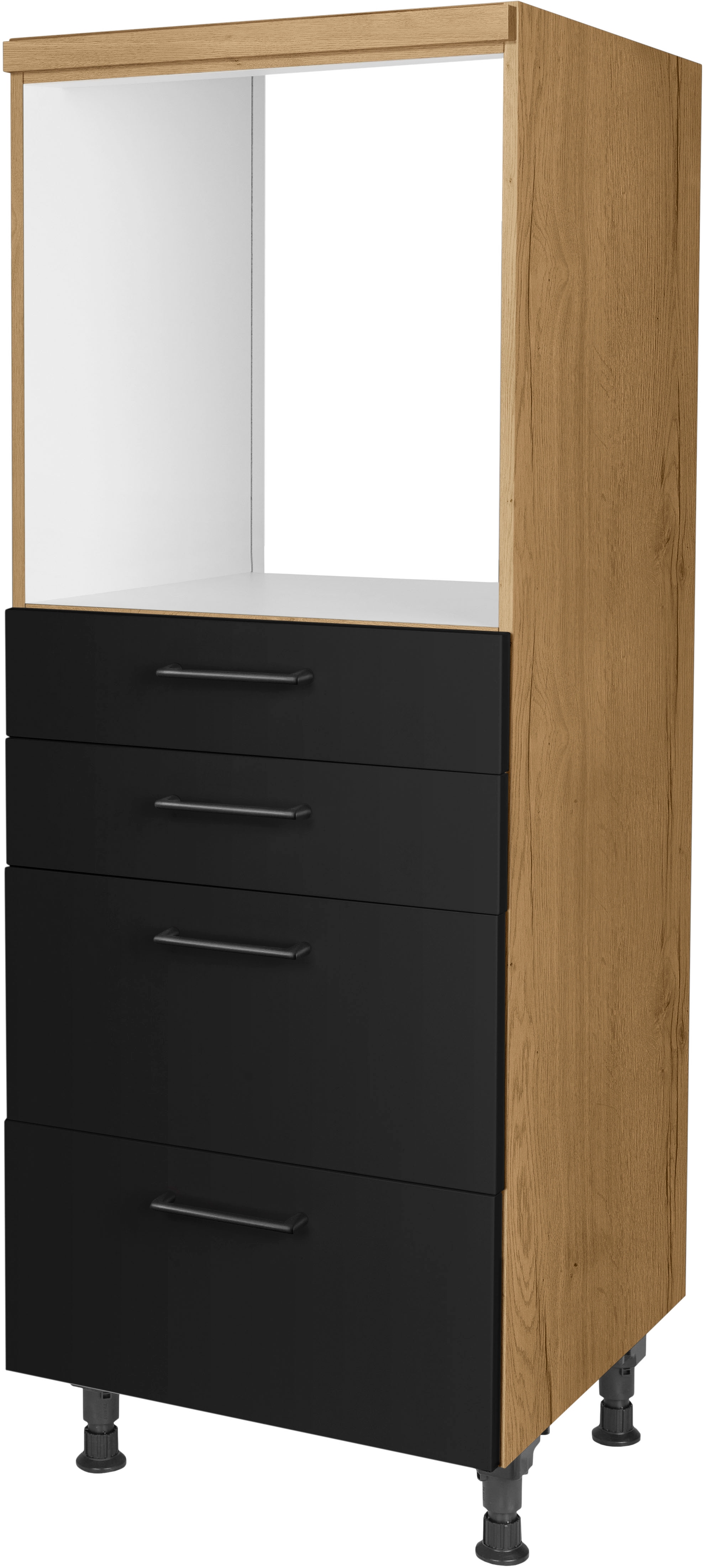 nobilia Herdumbauschrank ""MIAMI", mit Schubkästen und Auszügen," vormontiert, Breite/Höhe: 60/167,8 cm