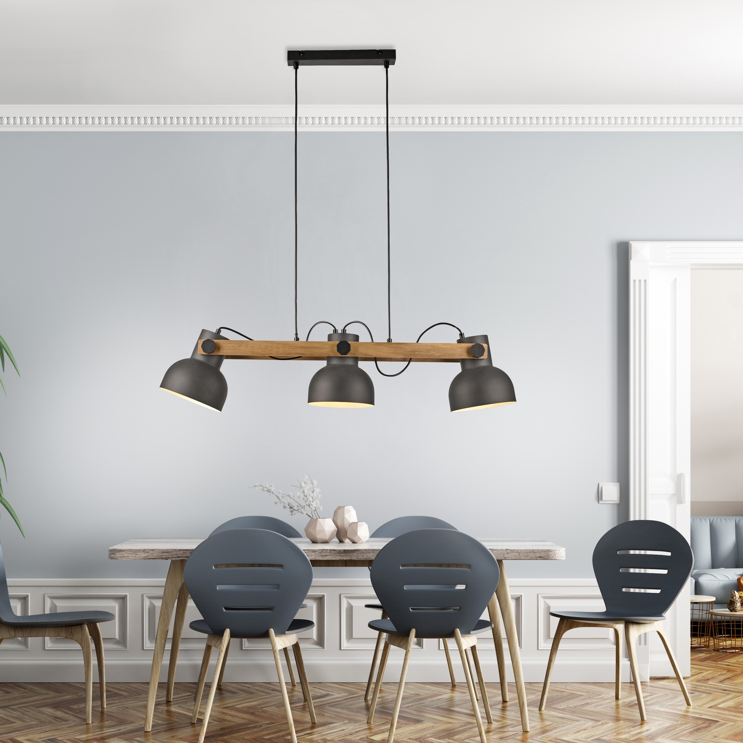 JUST LIGHT Pendelleuchte »CUP 2.0«, 3 flammig, Leuchtmittel E27 | Leuchtmittel wechselbar, ExklusiveE27