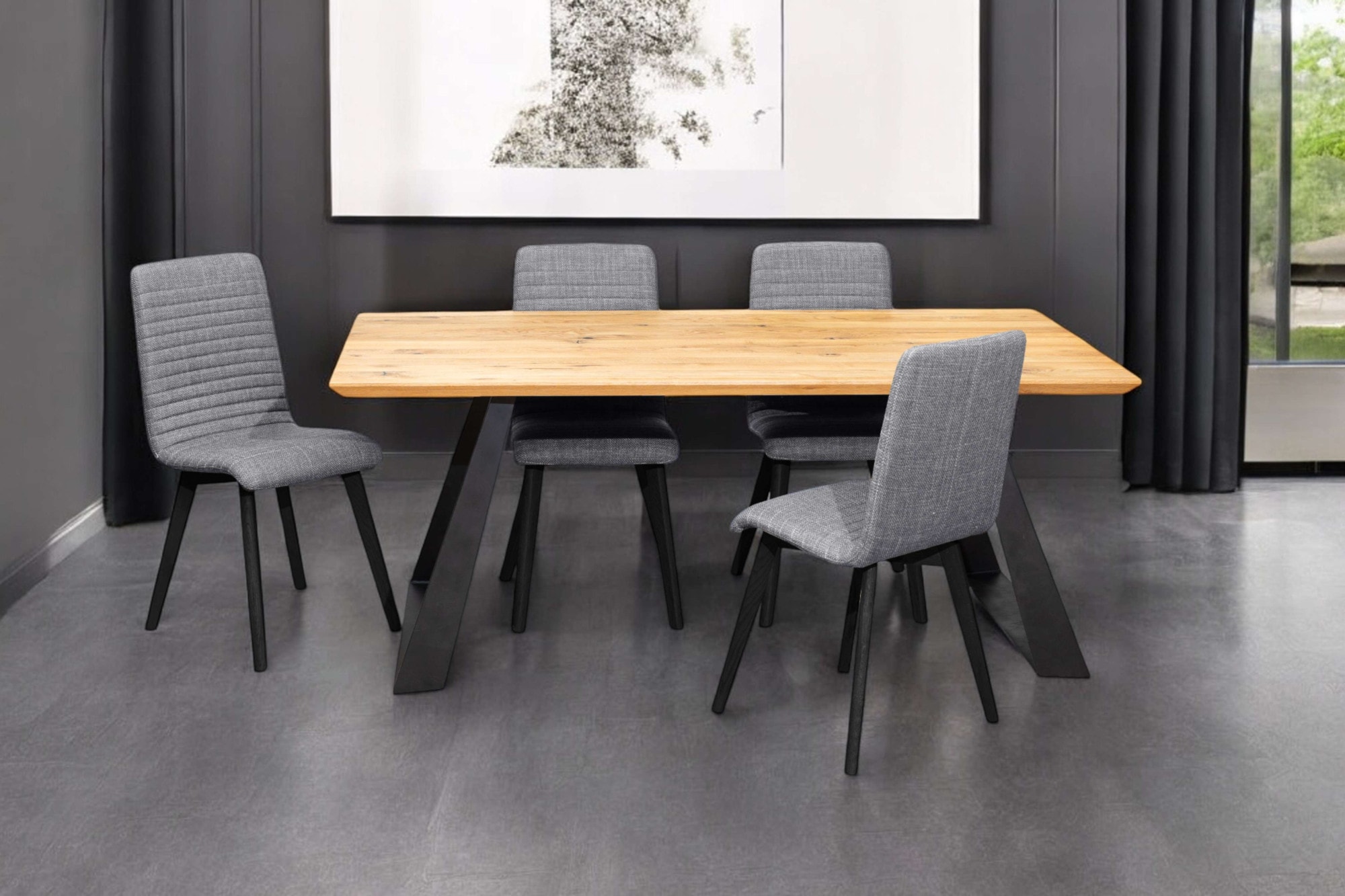 Home affaire Essgruppe "Arosa Sitzgruppe für Küchen, Esstisch mit 4 Polster günstig online kaufen