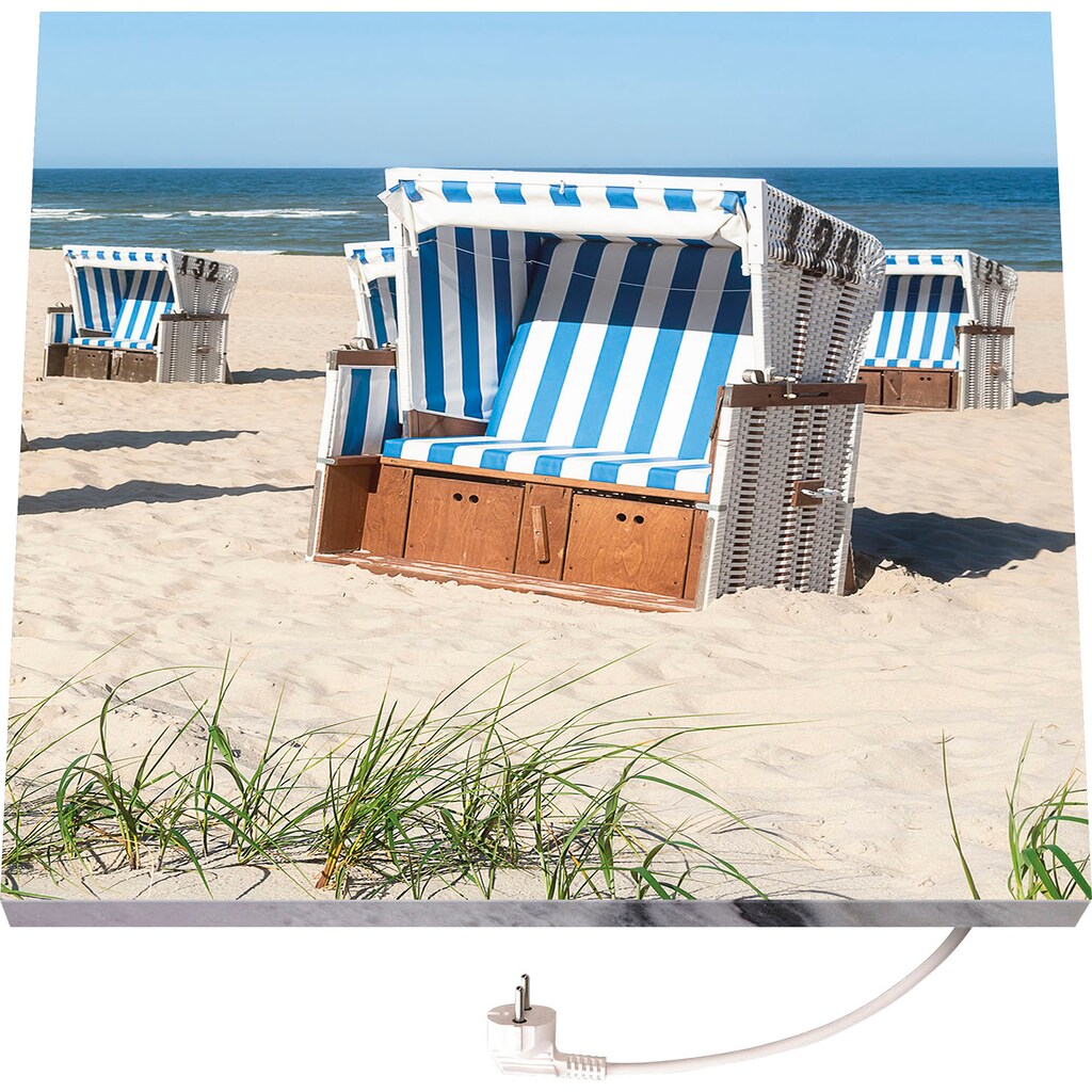 Marmony Infrarotheizung »Motiv Strandkorb«, BxHxT: 50x60x2 cm, mit Fernbedienung und Timer