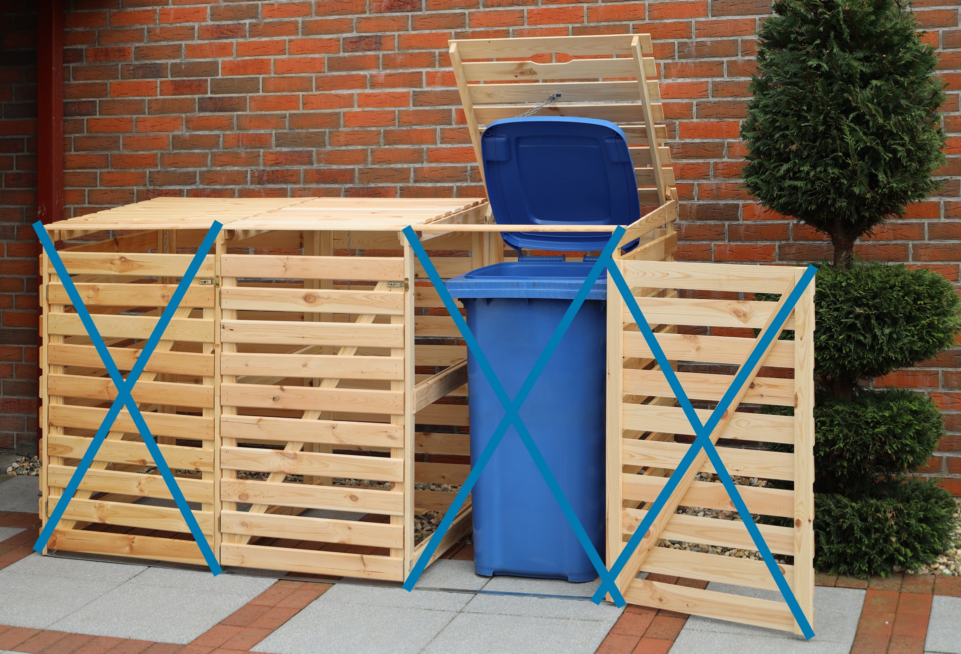 promadino Mülltonnenbox »Vario V Erweiterung« besonders robust aus zertifiziertem Kiefernholz gefertigt