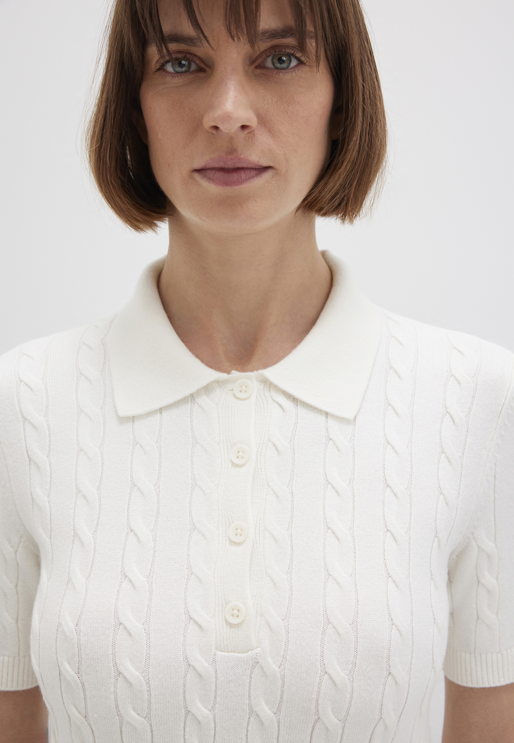 Mavi Strickpullover »POLO COLLAR SWEATER« Top Strick