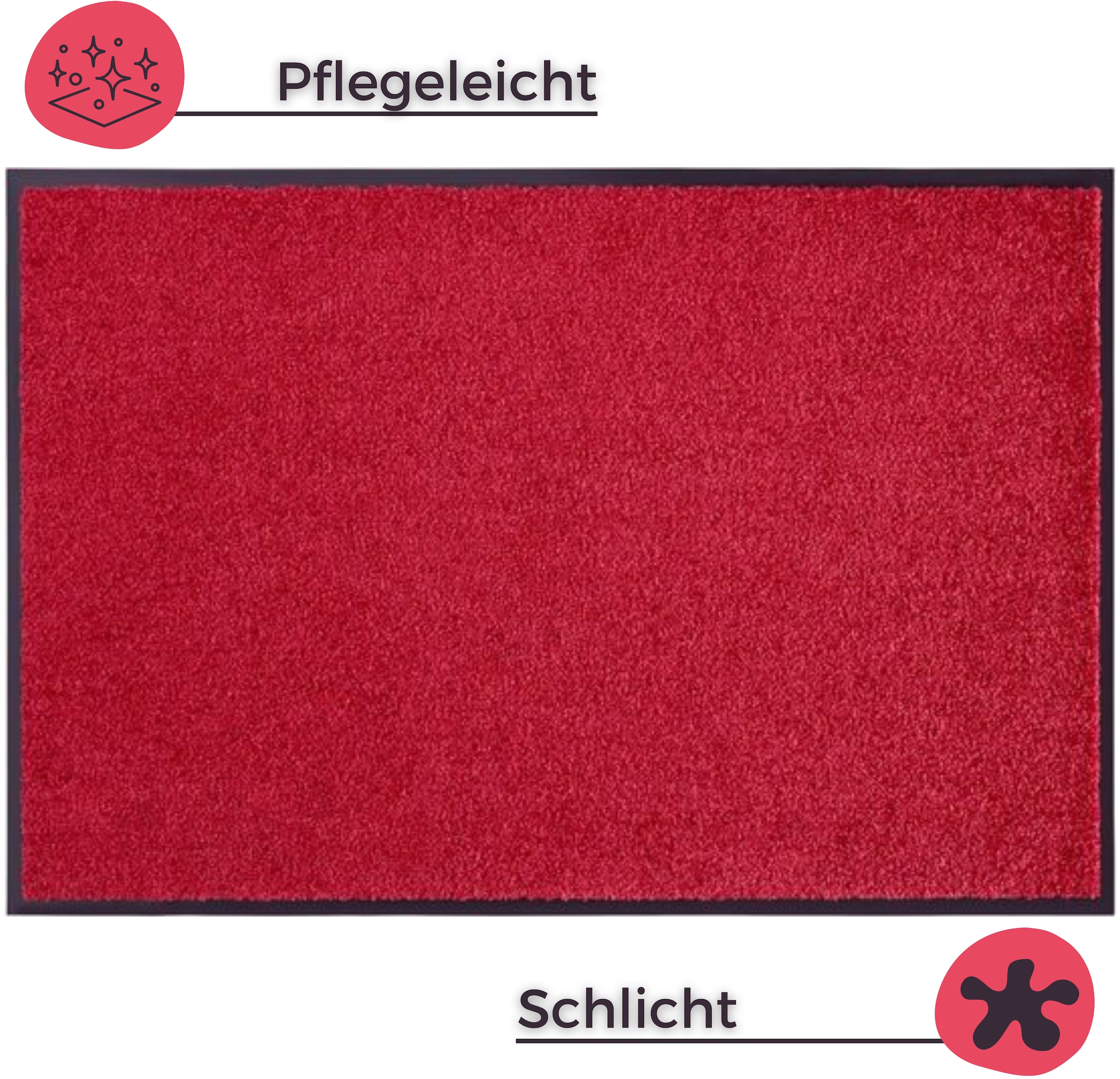 my home Fußmatte »Clean & Walk«, rechteckig, 7 mm Höhe, Schmutzfangmatte, Türmatte, In- und Outdoor, Teppich, Läufer, waschbar