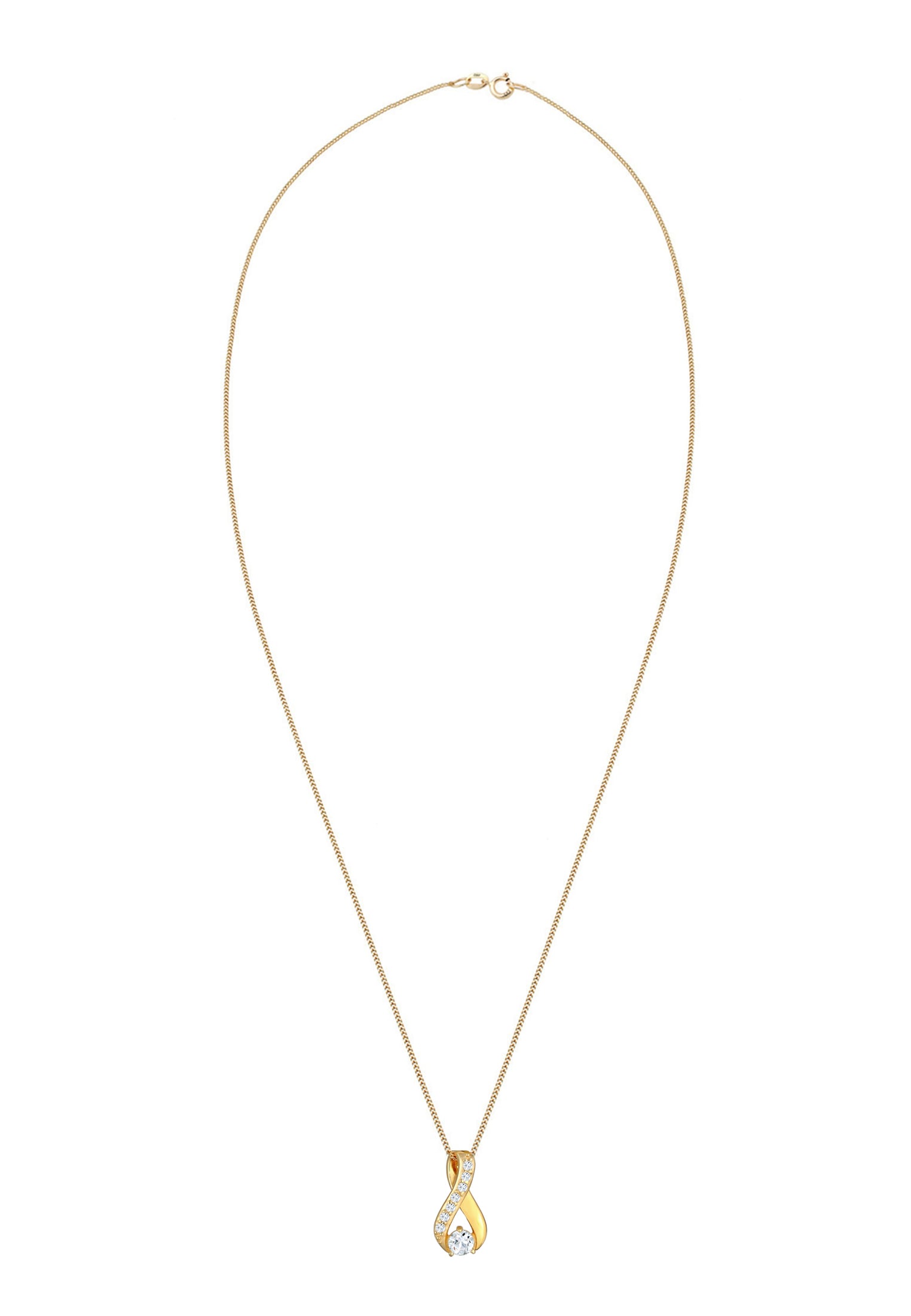 Elli Premium Collierkettchen »Infinity Symbol Topas 585 Gelbgold«