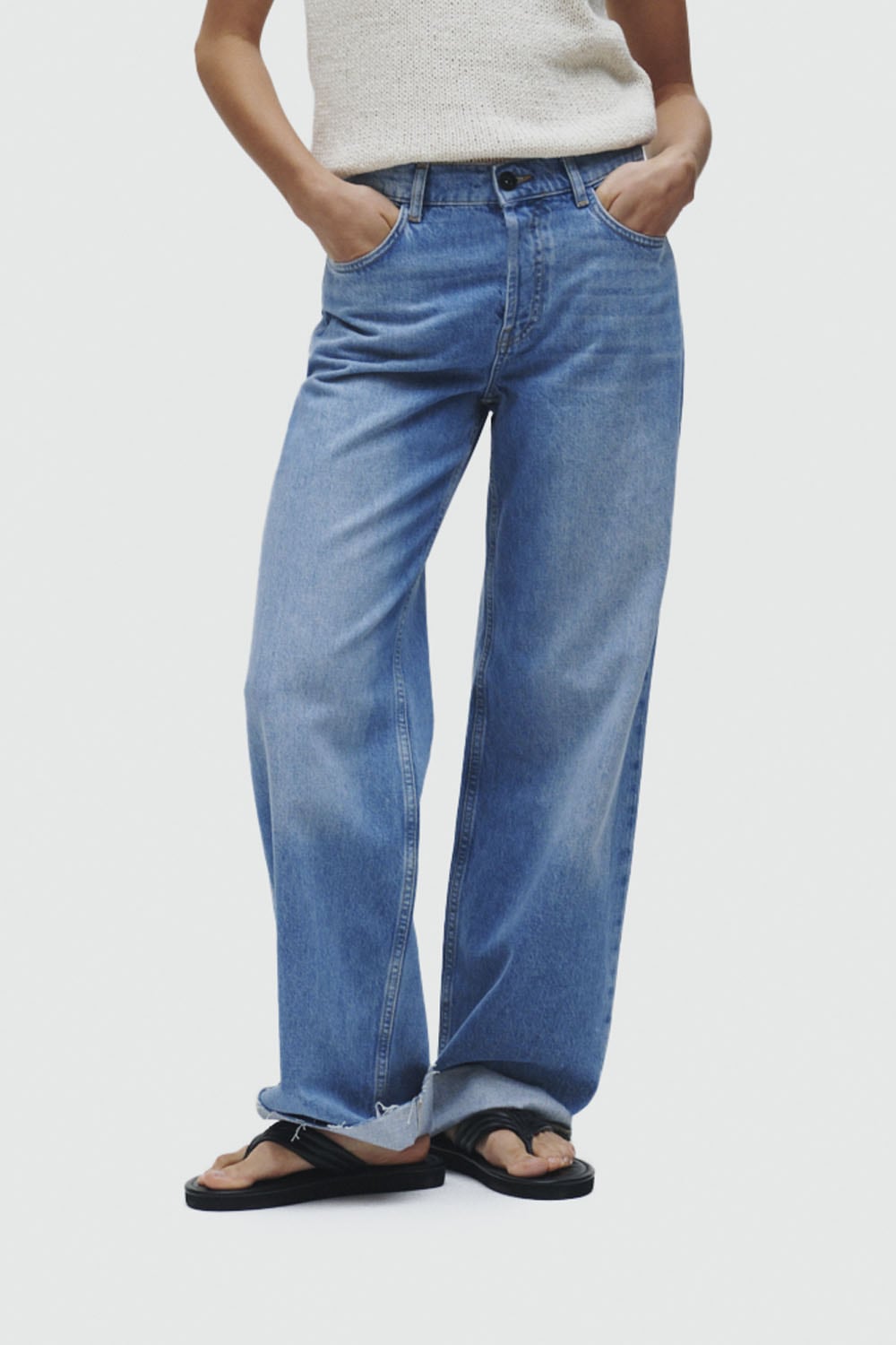 SENSES.THE LABEL Weite Jeans, mit hoher Leibhöhe