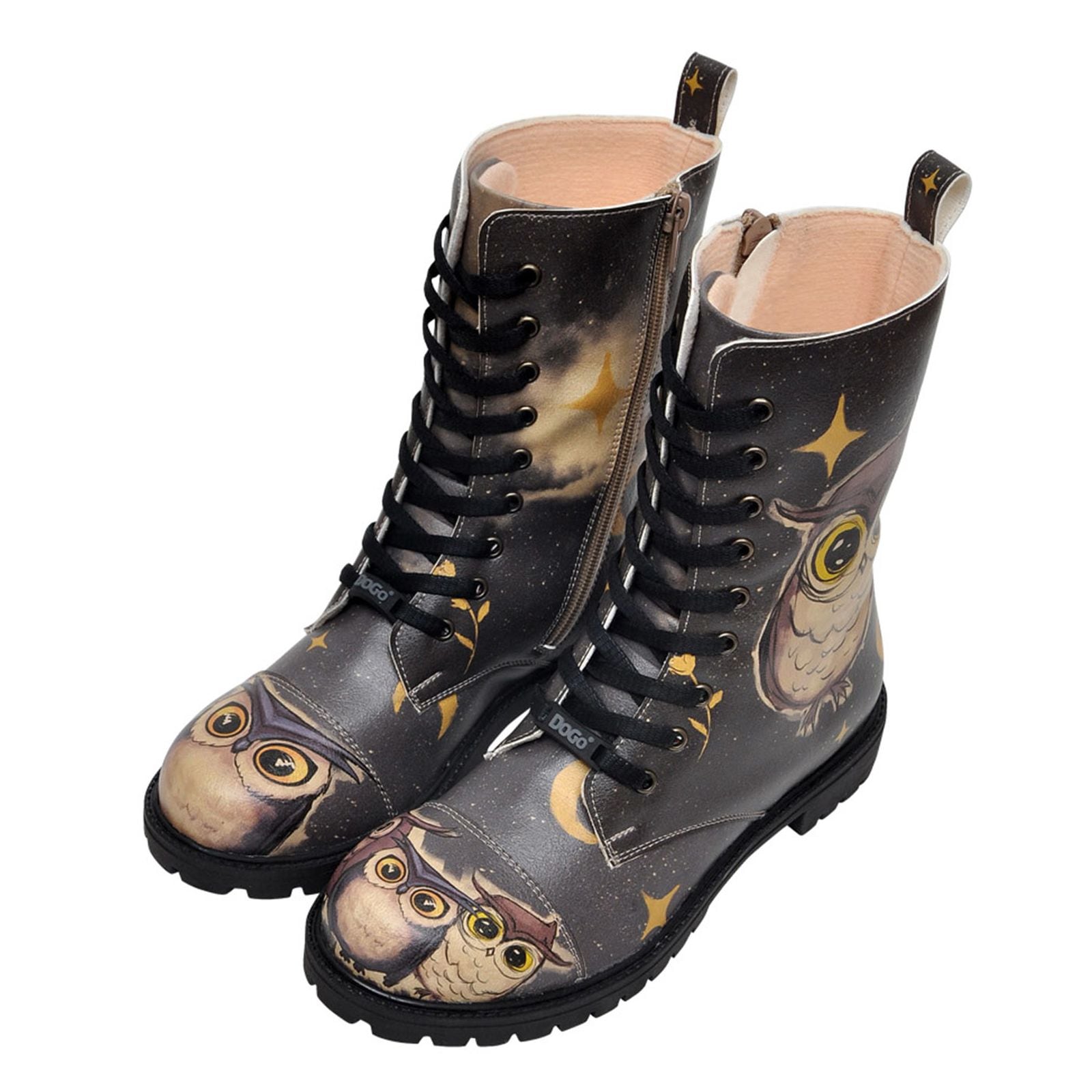 DOGO Schnürboots »Damen Zipsy Owls Family Vegan Damen Stiefel / female«, Vegan