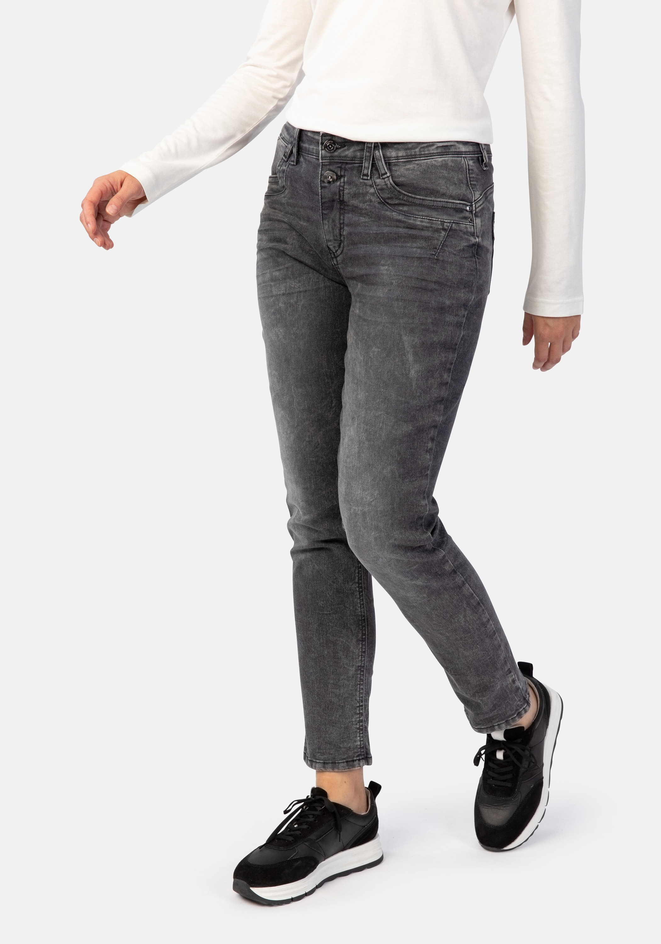 STOOKER WOMEN "Davos Denim used Boyfriend Fit Jeans" Jeans Boyfriend Fit Casual Denim Lässige Passform für Damen