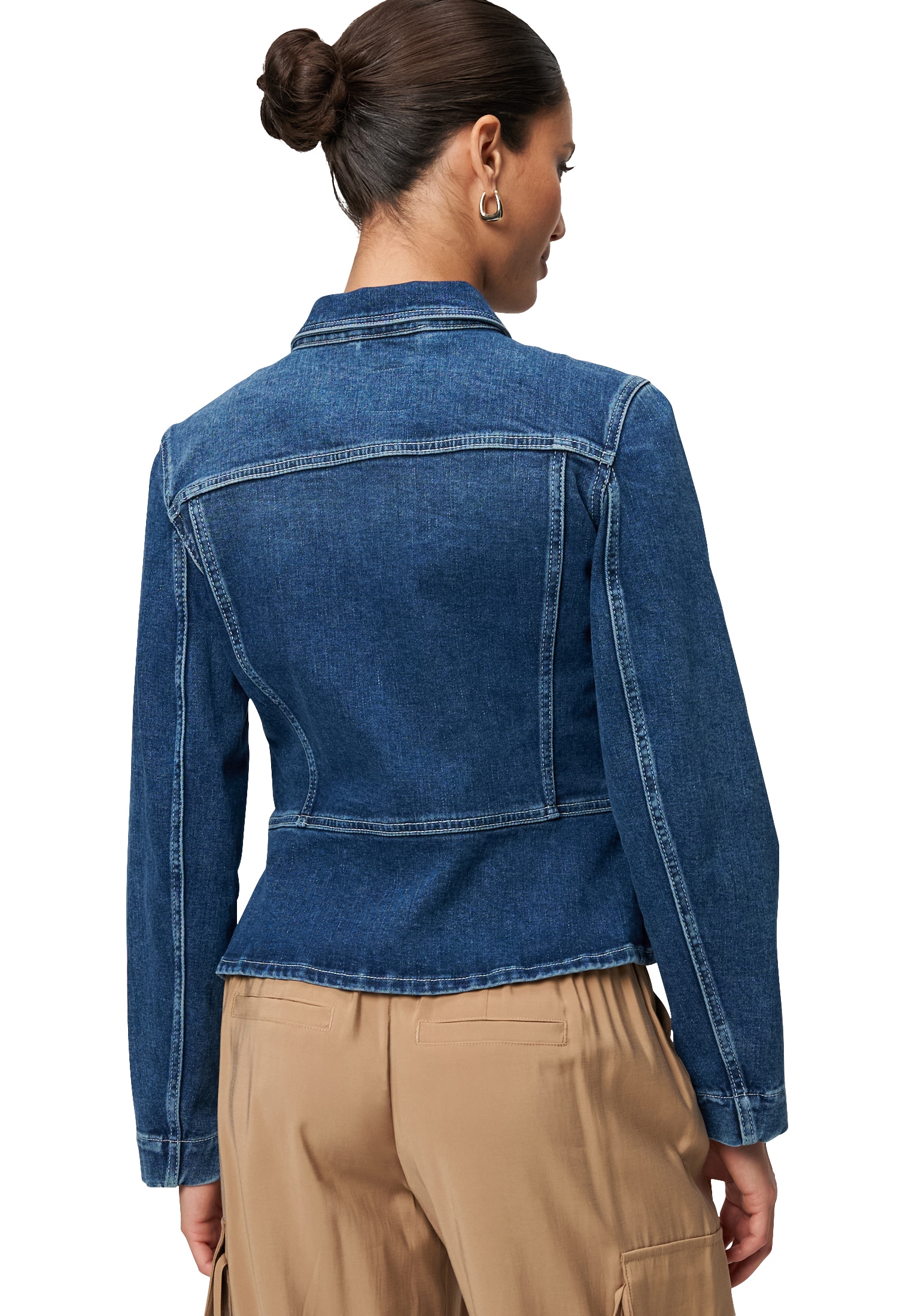 Zero Jackenblazer »zero Jeansjacke mit Klappentaschen«, Knopfleiste