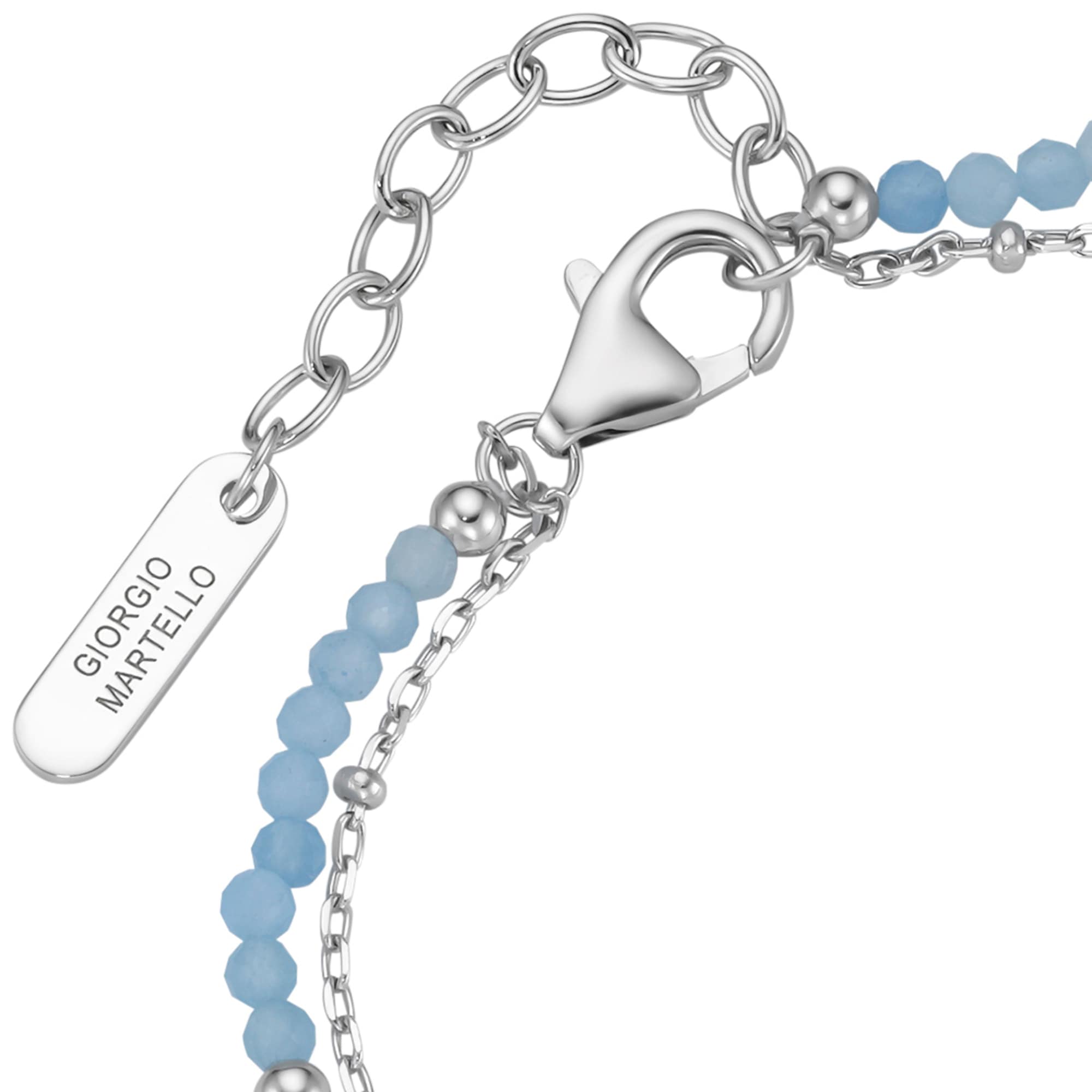 GIORGIO MARTELLO MILANO Armband »mit hellblauen Apatit-Kugeln, Silber 925«