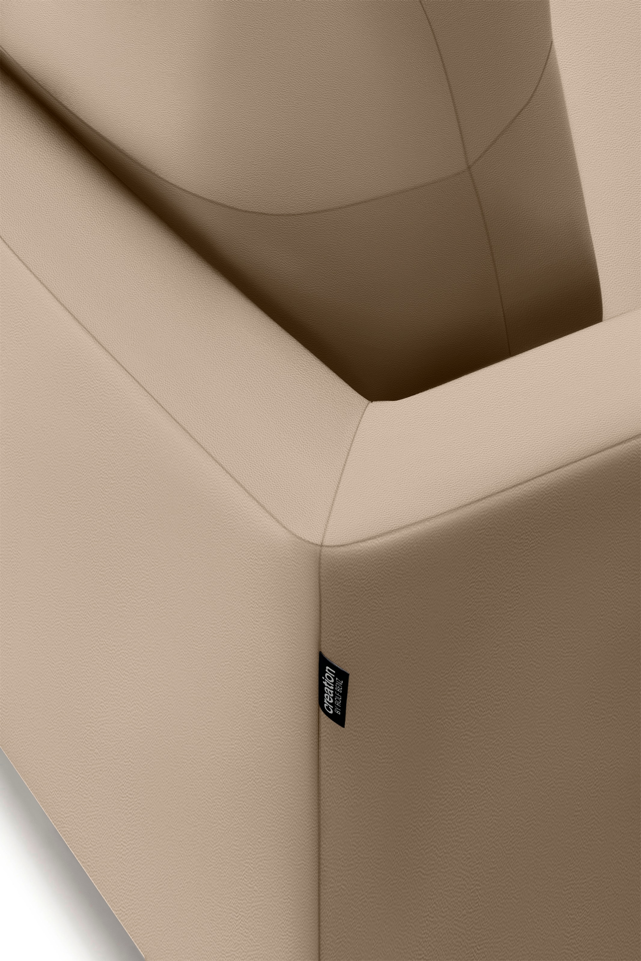 Creation BY ROLF BENZ Ecksofa »CR.414, Designecksofa, Polsterecke, L-Form«, wahlweise aus feinstem Rindsleder oder hochwertigem Chenille