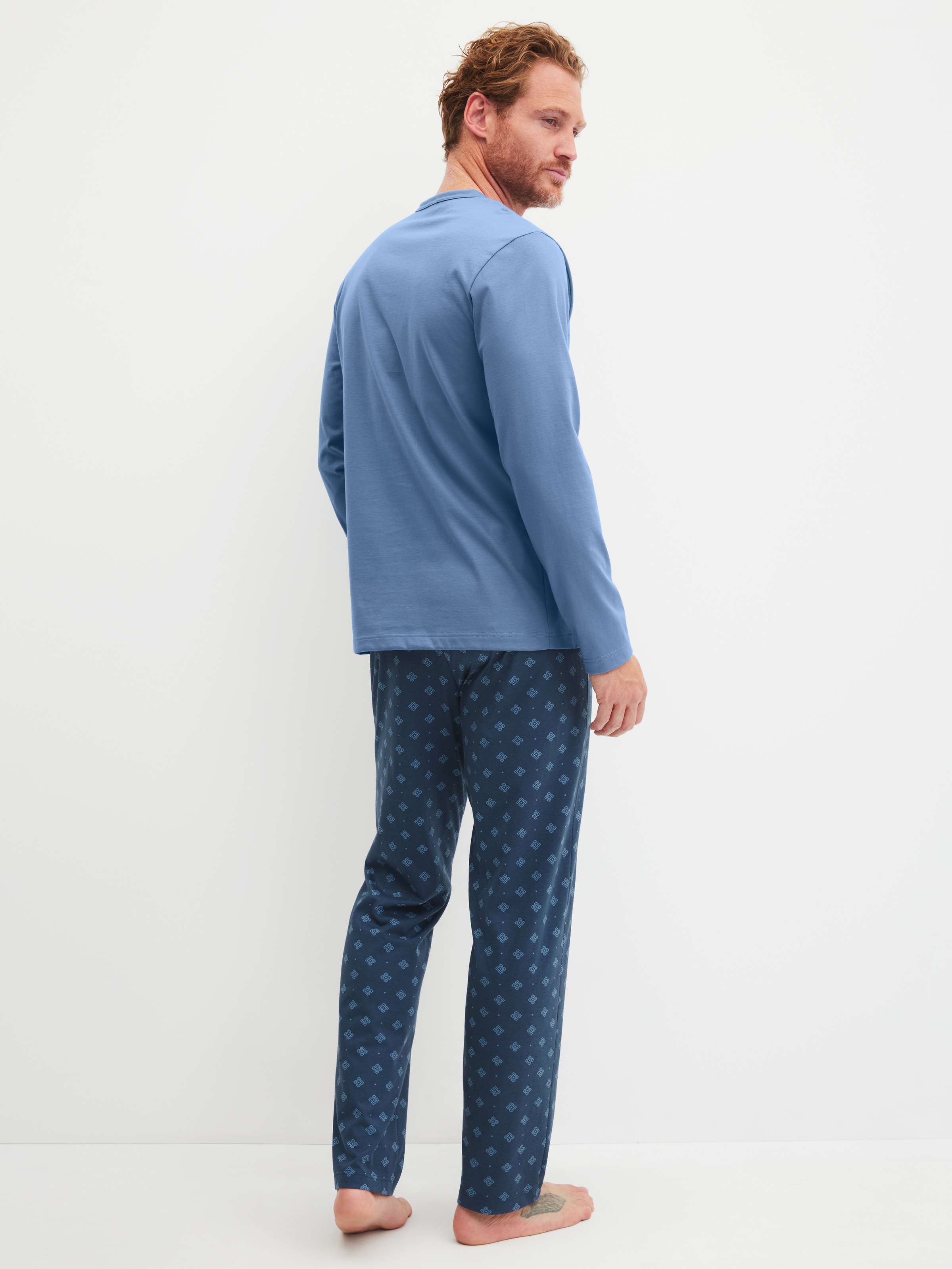 CALIDA Schlafanzug »Relax Imprint 2« 2 atmungsaktiv, Cotton, leicht, weicher Single-Jersey
