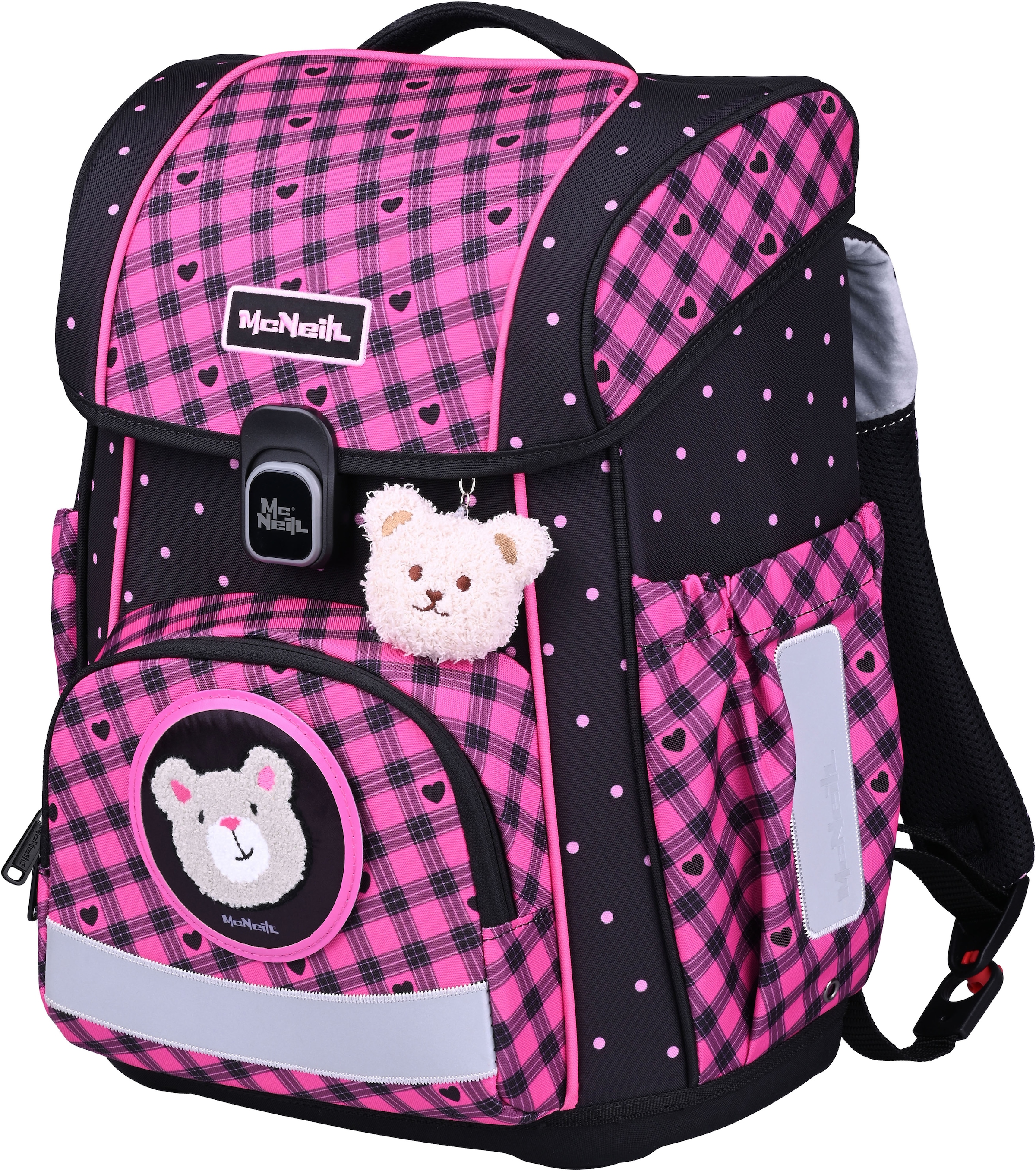 McNeill Schulranzen »Bravo, inkl. Etui, Turnbeutel,« Reflektierende Streifen auf den Schultergurten;Retroreflektierende Flächen