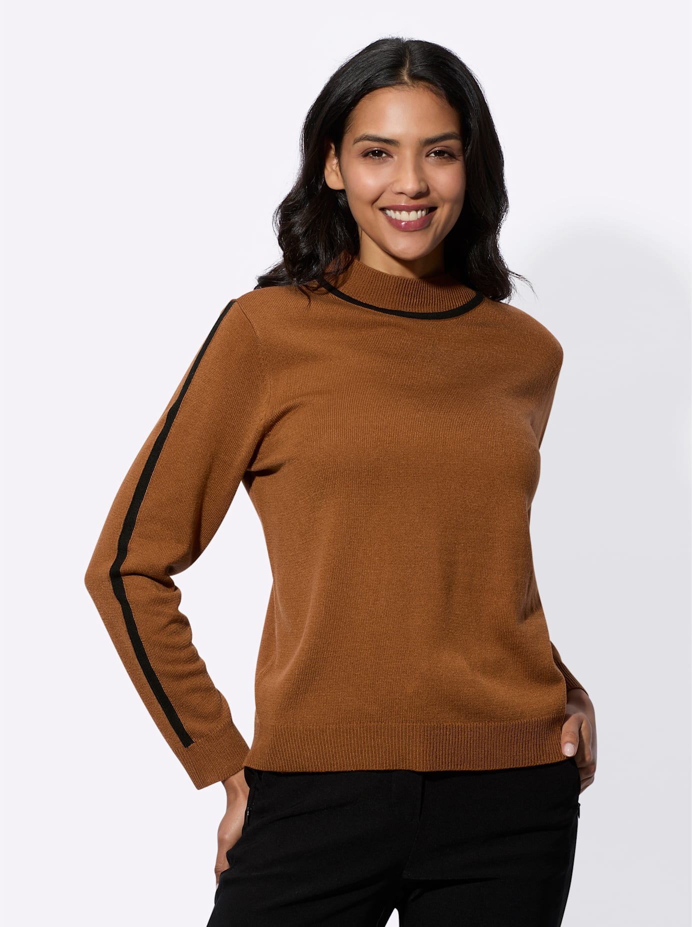 Classic Basics Stehkragenpullover "Langarm-Pullover" günstig online kaufen