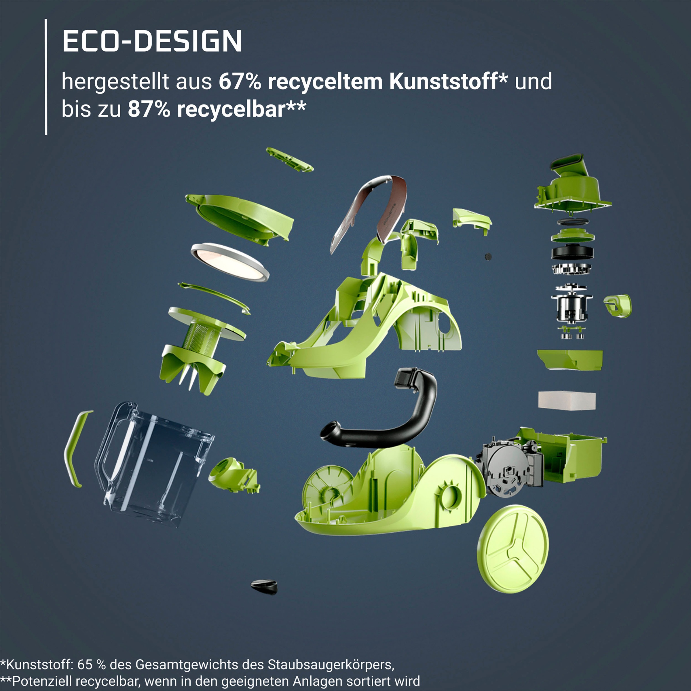 Rowenta Bodenstaubsauger »RO7C66 Green Force Cyclonic Effitech«, 500 W, beutellos