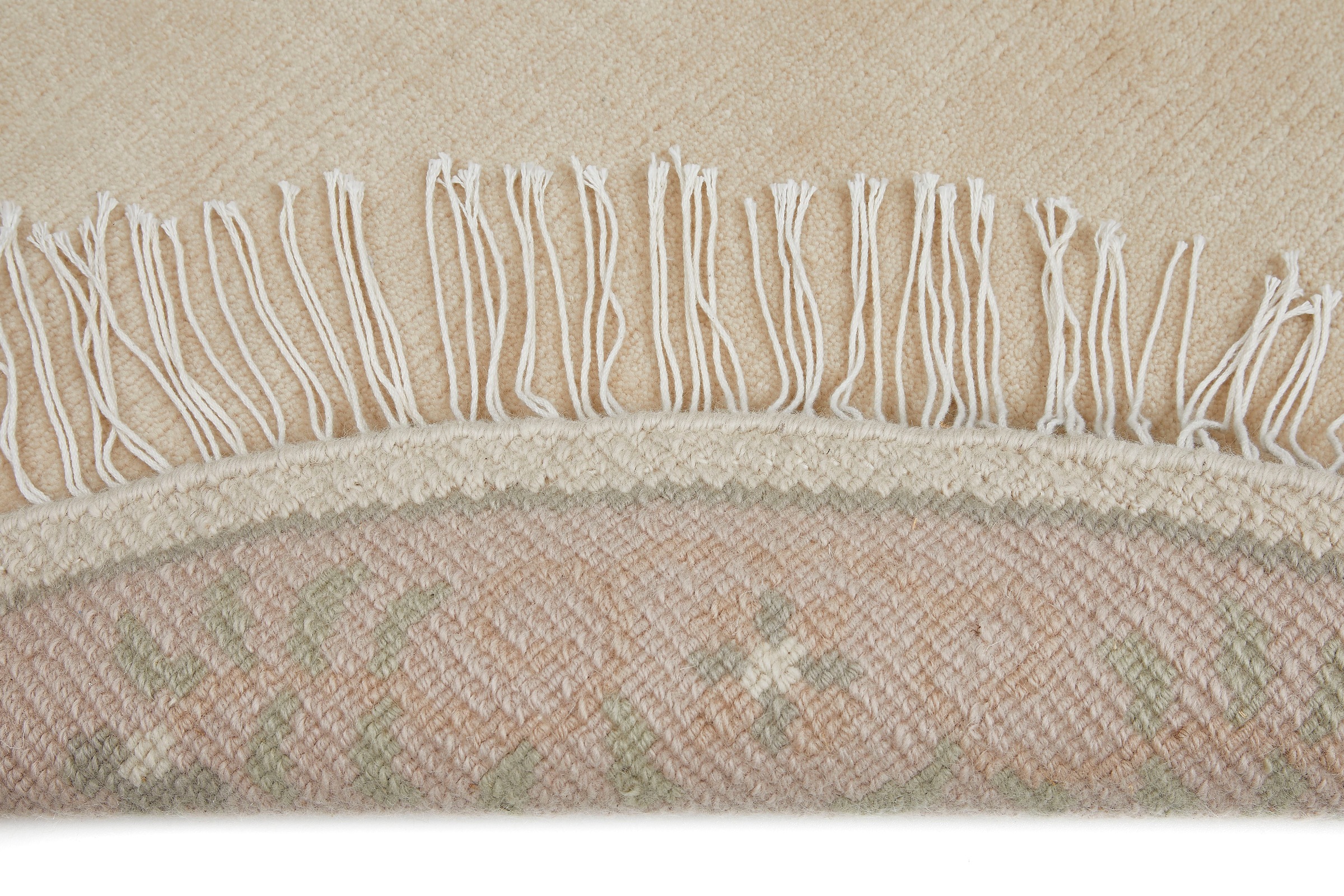 LUXOR living Wollteppich »Giza«, rund, 12 mm Höhe, reine Wolle, handgeknüpft, mit Bordüre und Fransen, Orient-Teppich