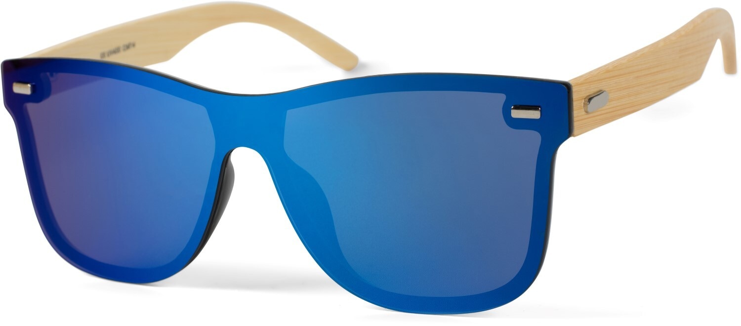 styleBREAKER Sonnenbrille "Monoglas Nerd Sonnenbrille Bambus Bügel" 1 Stk.