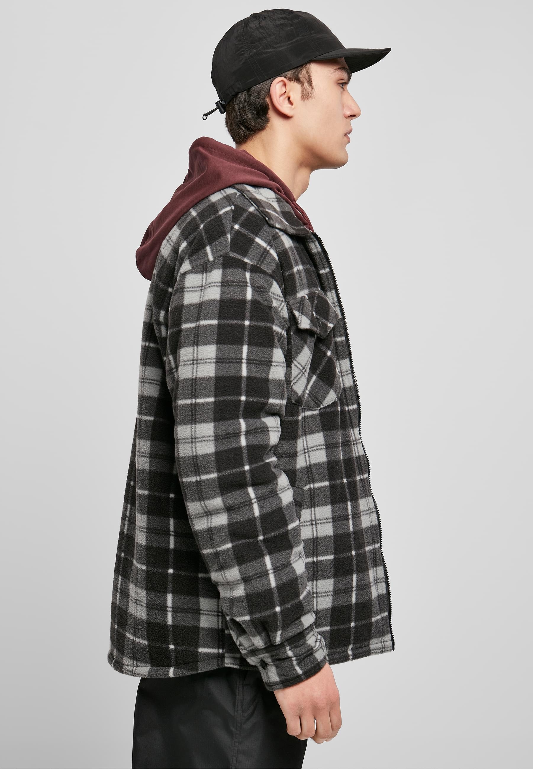 URBAN CLASSICS Outdoorjacke »Herren Plaid Teddy Lined Shirt Jacket«, (1 St.), ohne Kapuze