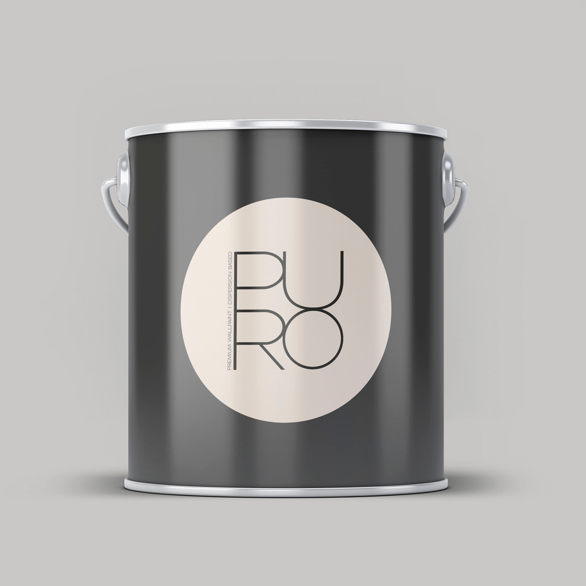 A.S. CRÉATION Wandfarbe "Premium Innenwandfarbe PURO Tuchmatt creamy grey", 5 l 5mlc1009 creamy grau, Farben, ideal für Wohnzimmer, Schlafzimmer,