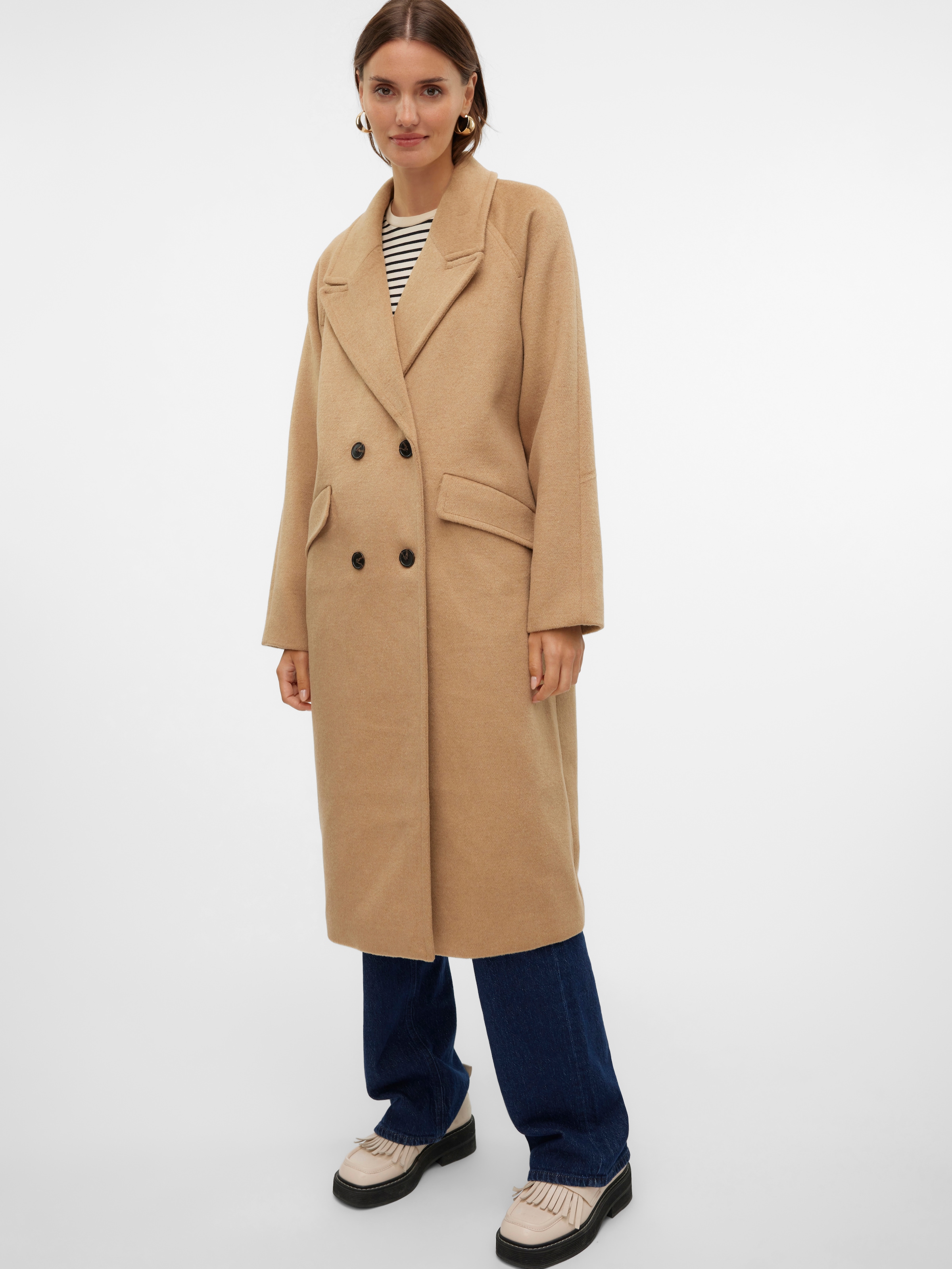 Vero Moda Langmantel "VMHARPER LONG WOOL COAT GA NOOS", mit Wollanteil