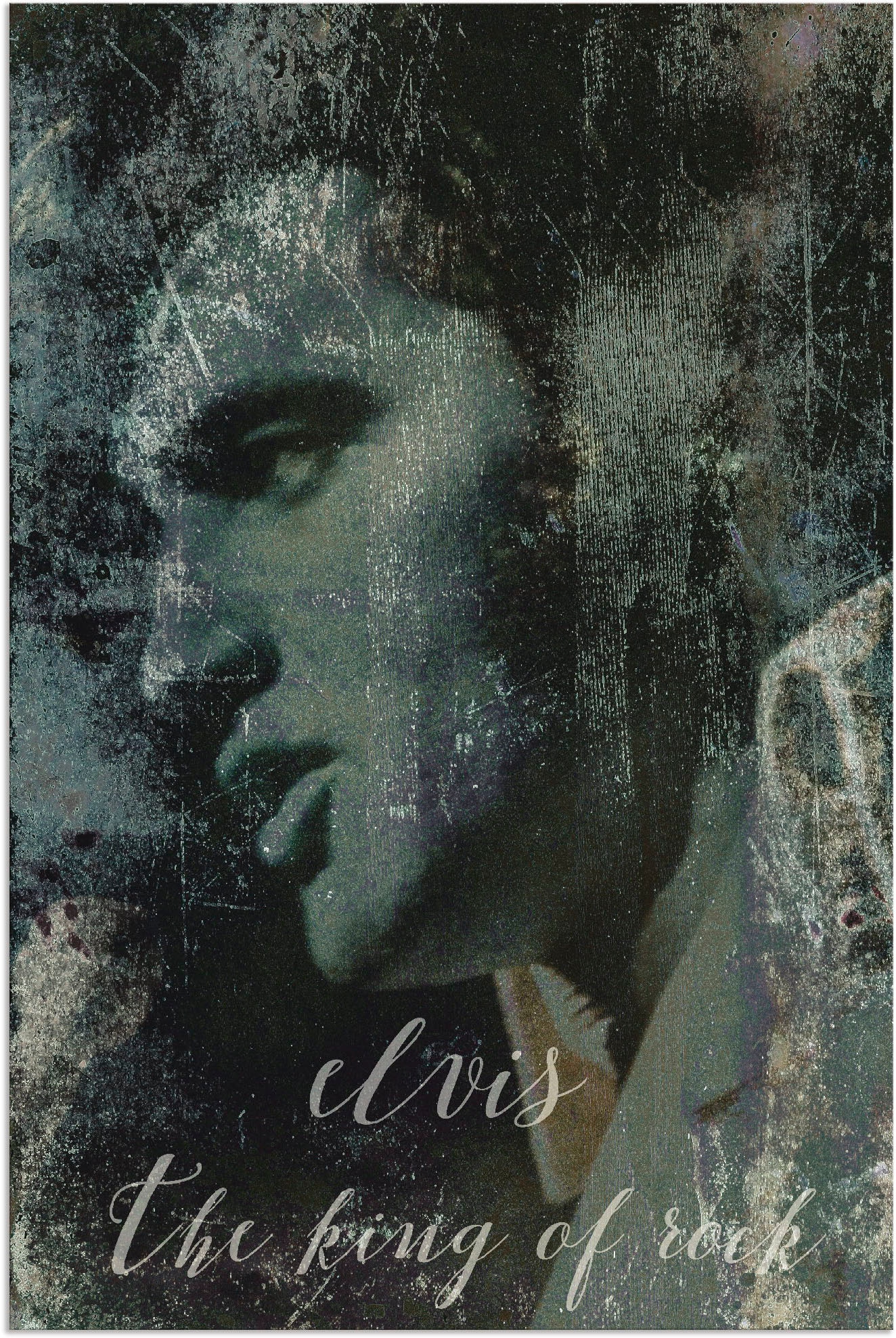 Artland Wandbild "Elvis the King" Musiker 1 Stk. tlg. als Alubild, Leinwandbild, Poster in verschied. Größen