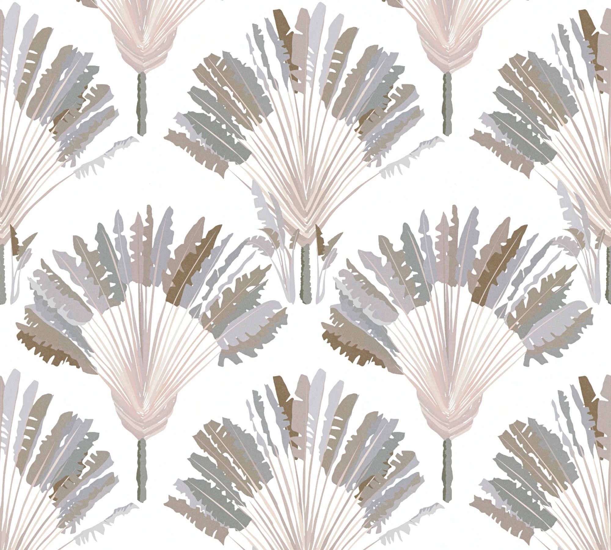 Architects Paper Vliestapete "Jungle Chic" botanisch floral tropisch glatt Palmentapete Tapete Dschungel Federn Tapeten Wohnzimmer Schlafzimmer