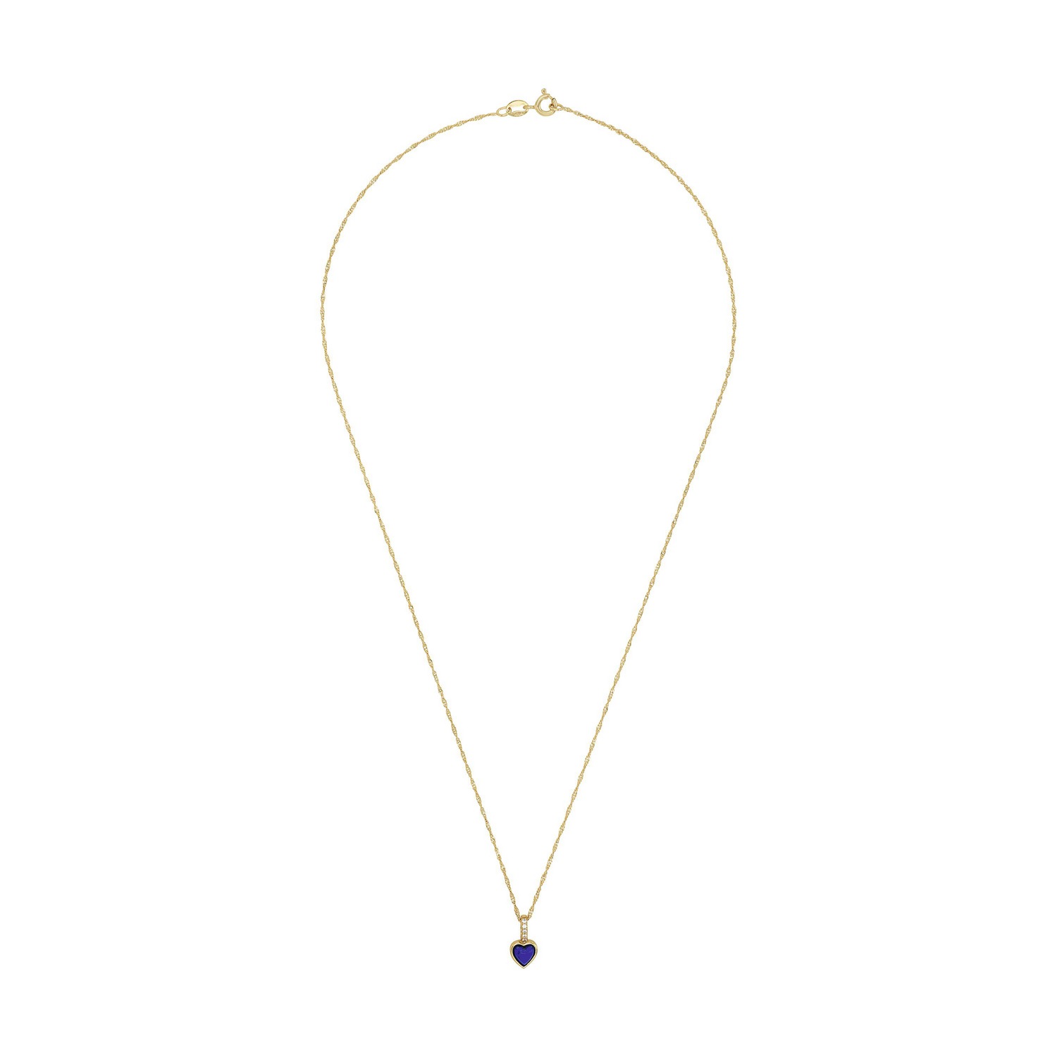 Amor Kette mit Anhänger »Schmuck Geschenk, Herz« mit Zirkonia (synth.), Lapislazuli