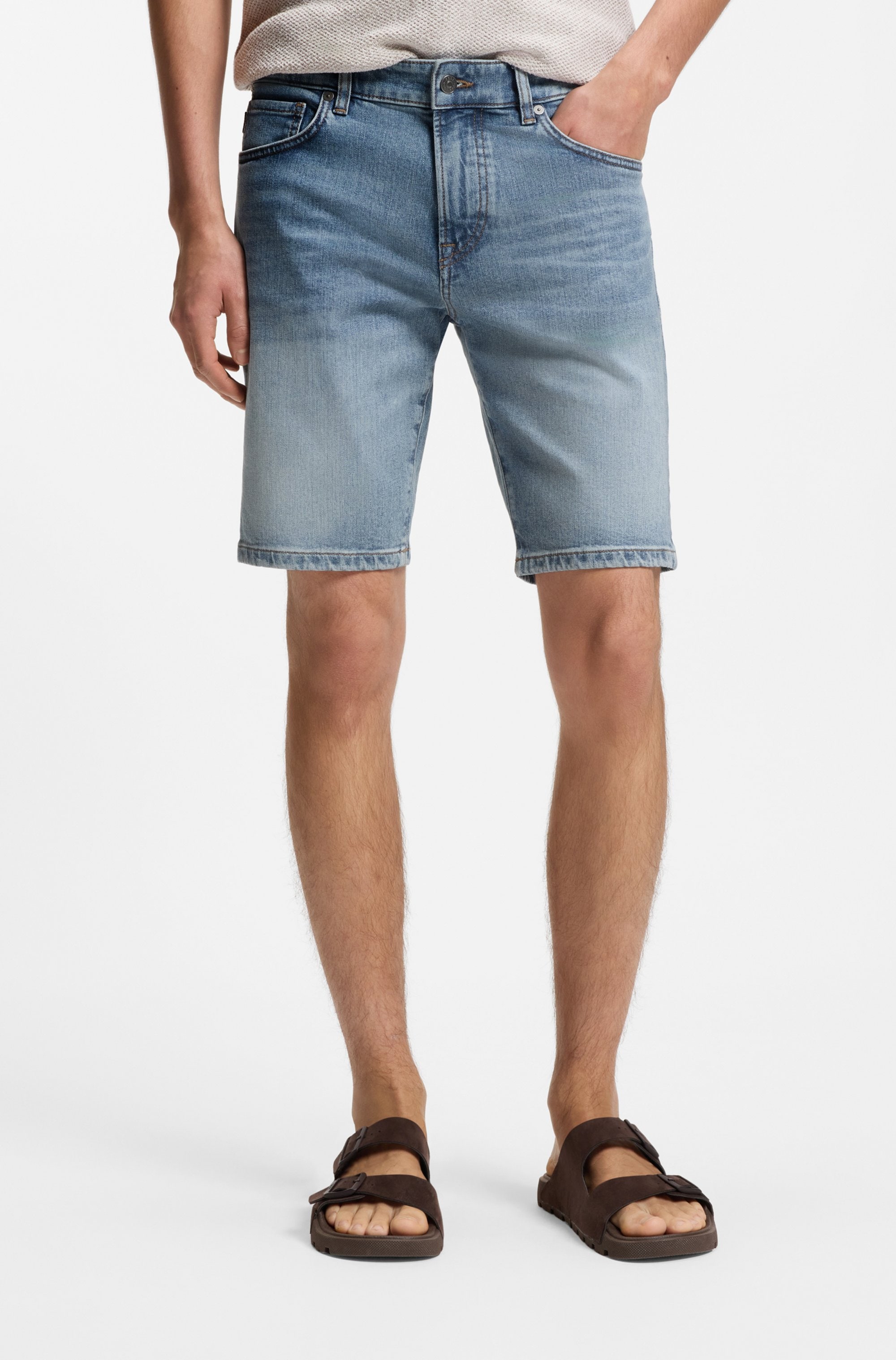 BOSS ORANGE Jeansshorts "Maine" Regular Fit, Stretch-Denim, used washed günstig online kaufen
