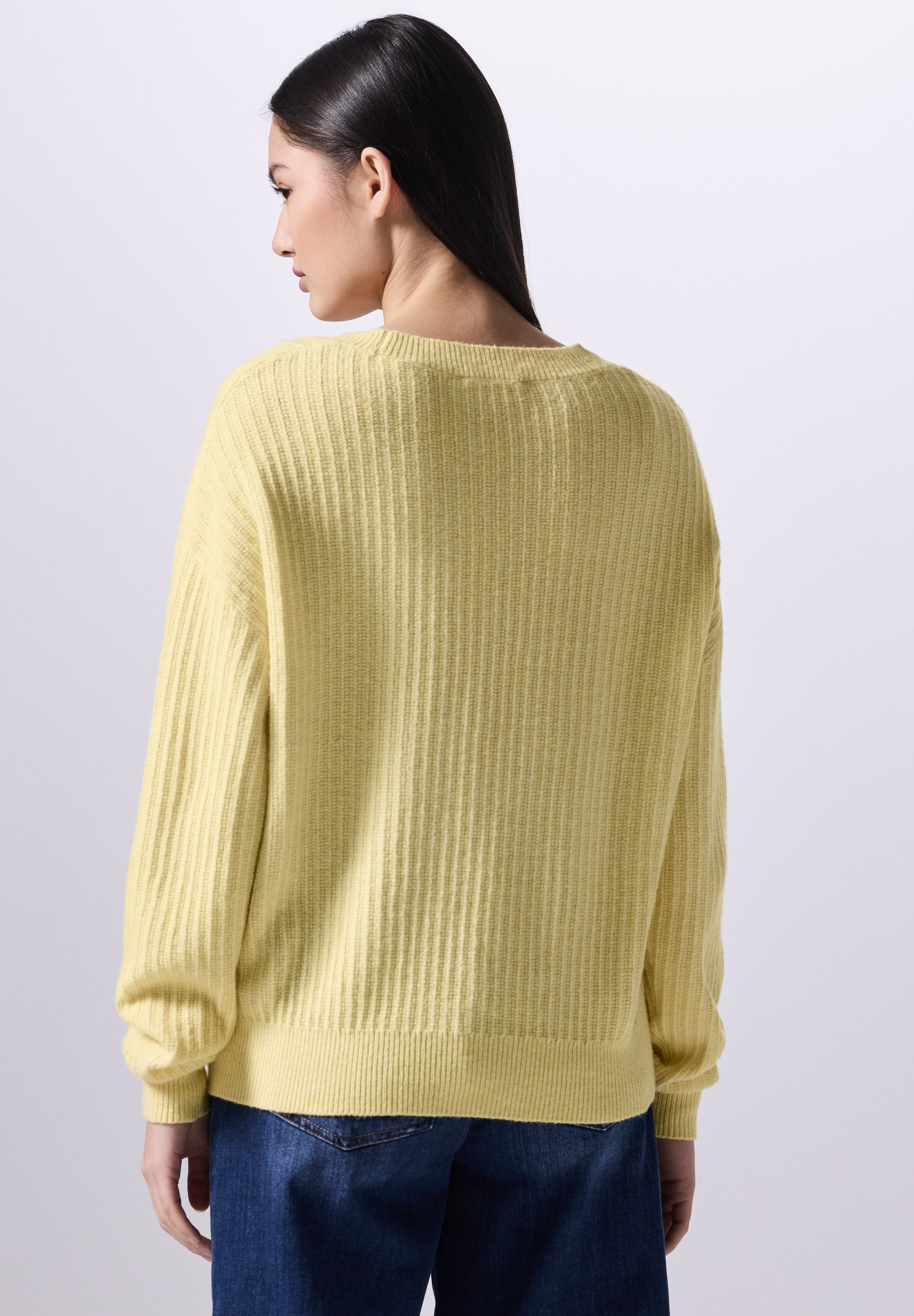 STREET ONE STUDIO Strickpullover, aus Baumwolle mit Stretchanteil