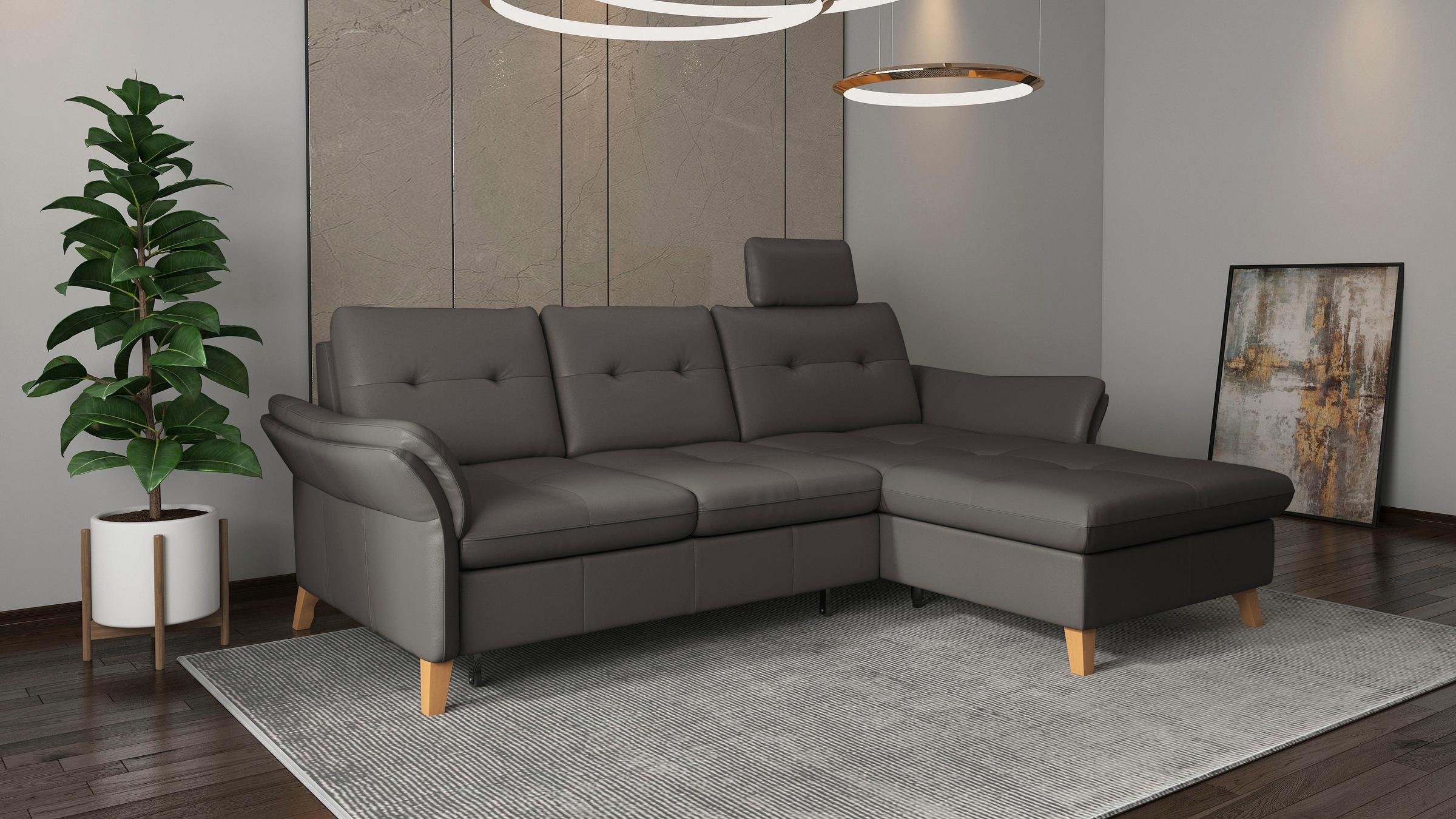 sit&more Ecksofa "Göteborg", Sitztiefenverstellung und Federkern, wahlweise günstig online kaufen