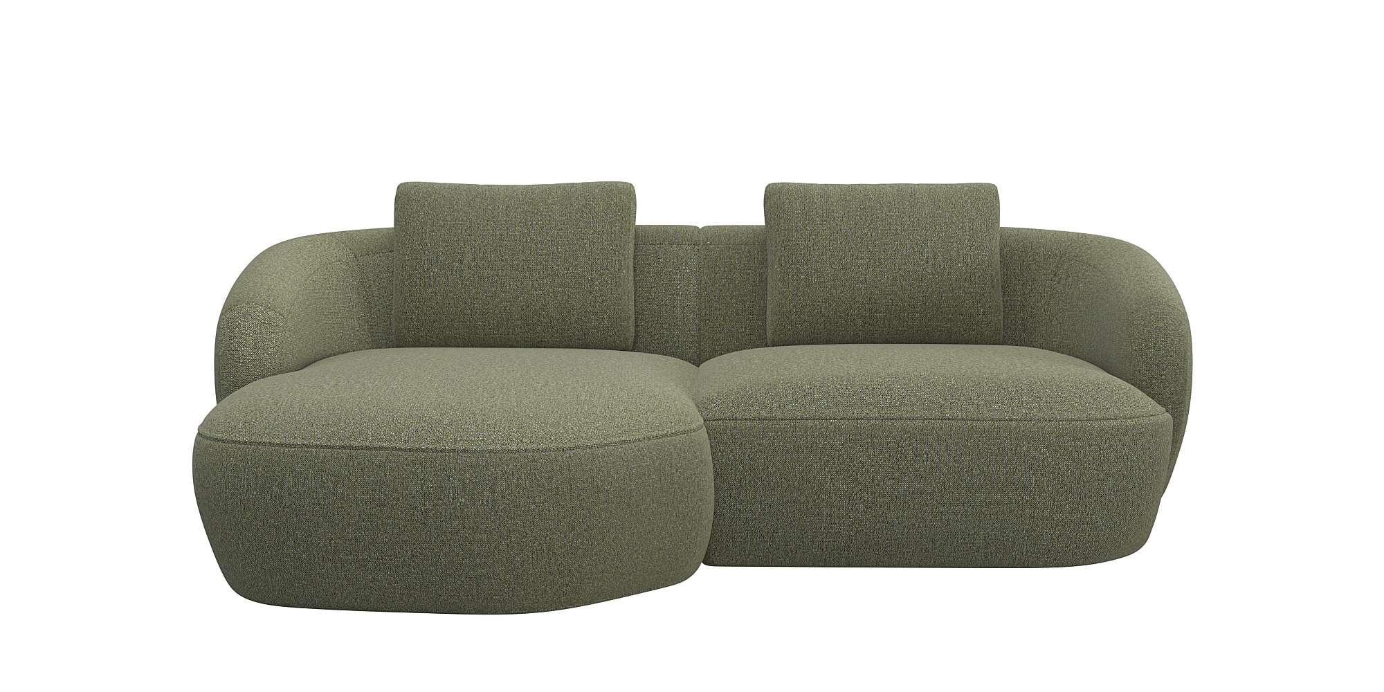 FLEXLUX Wohnlandschaft "Torino, rund, L-Form, Sofa-Ecke mit Recamiere, Long günstig online kaufen