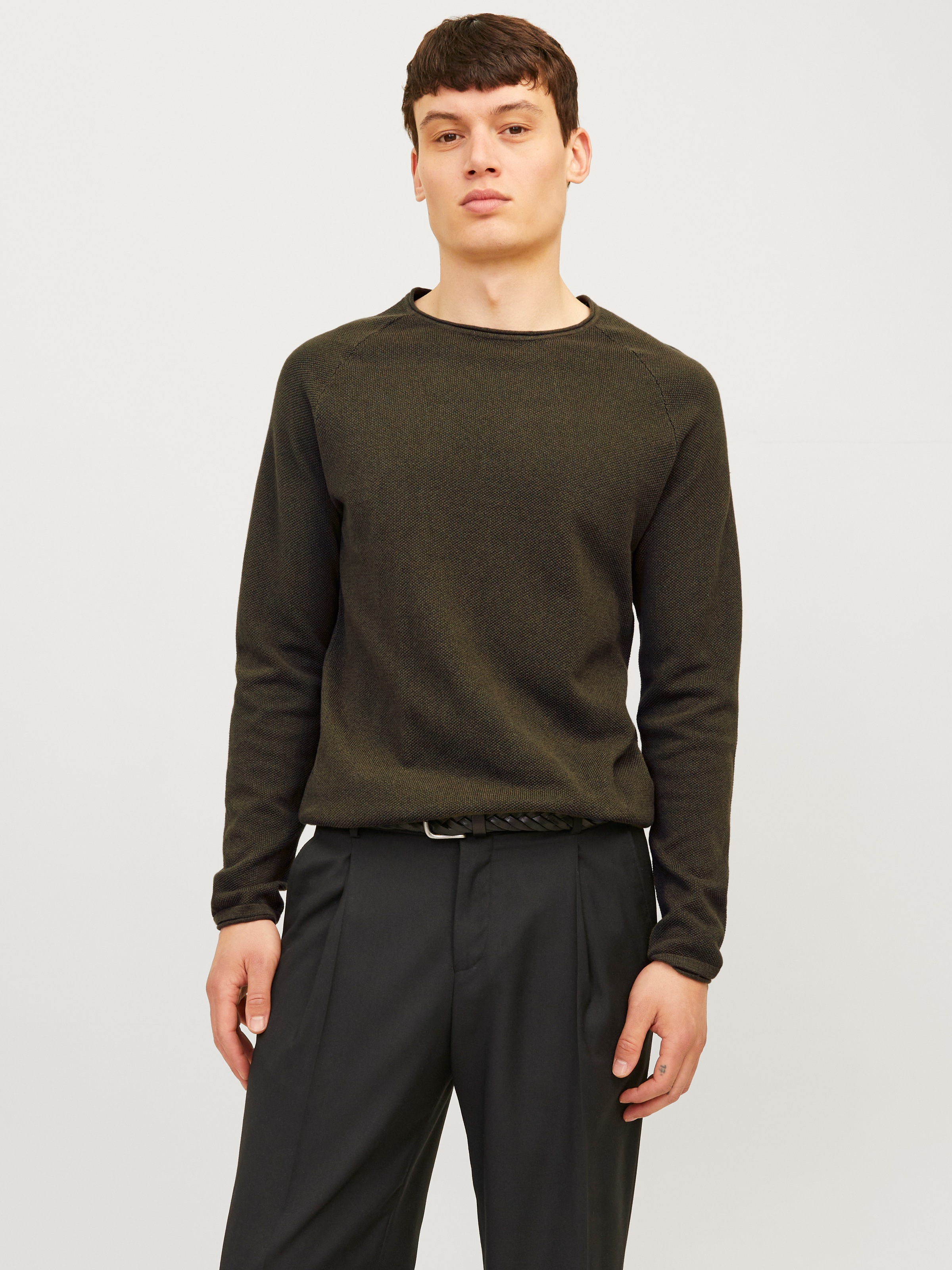 Jack & Jones Rundhalspullover "JJEHILL Einfarbiger Pullover mit angenehmem günstig online kaufen