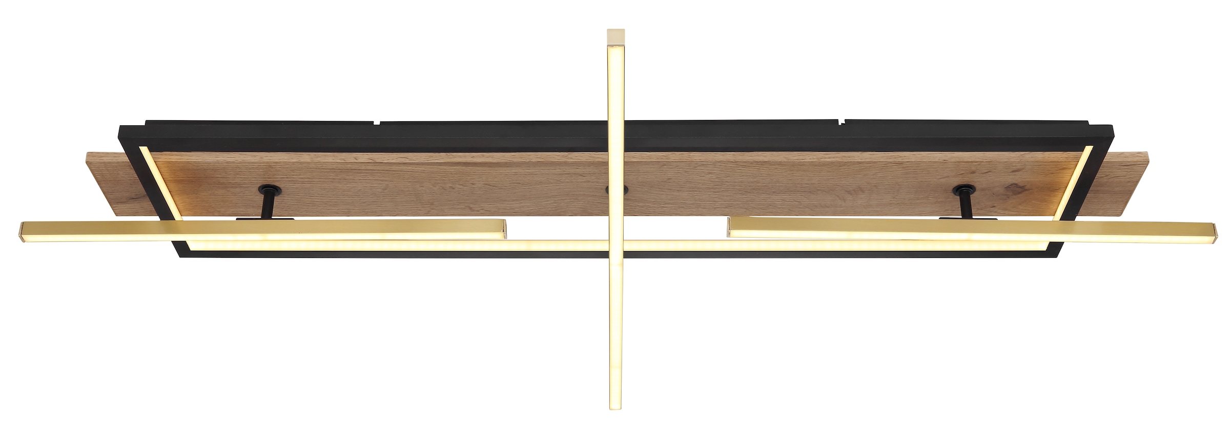 GLOBO LIGHTING LED Deckenleuchte »BEATRIX«, Leuchtmittel LED-Modul | LED fest integriert, Deckenlampe/Wohnzimmer/Schlafzimmer/modern/Holz