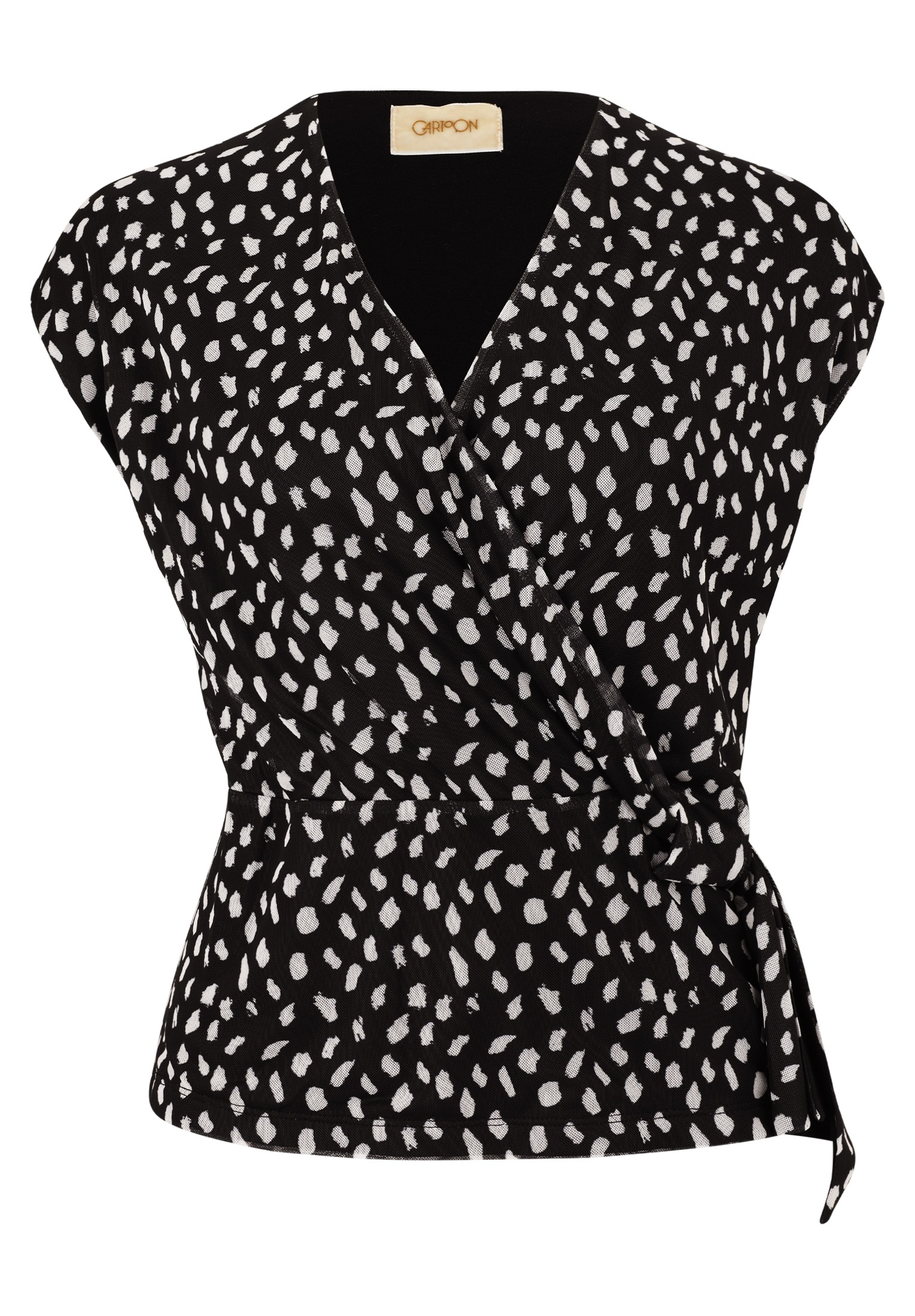 Cartoon Kurzarmshirt "Cartoon Damen Kurzarm-Shirt mit Raffung", (1 tlg.) günstig online kaufen