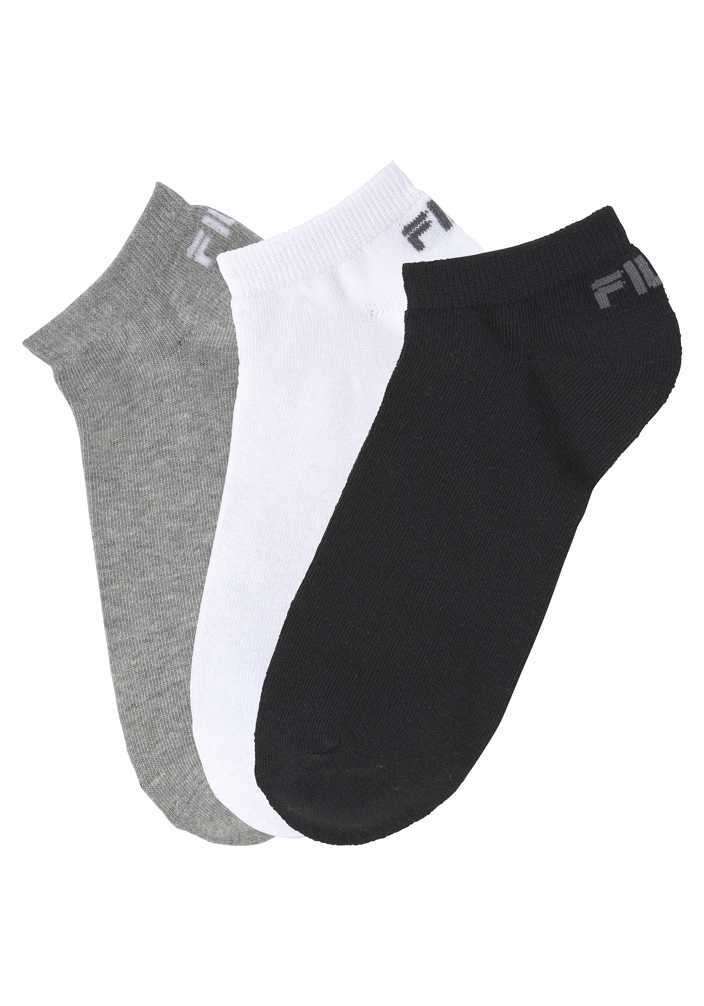 Sneakersocken, (3er Pack), mit eingestricktem Logo an der Ferse