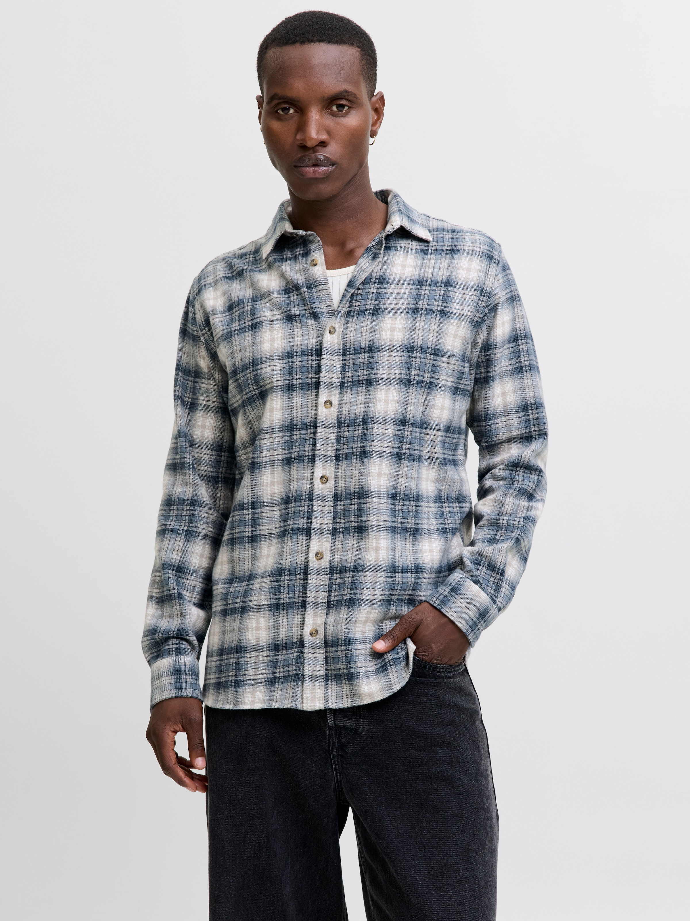 Jack & Jones Langarmhemd "JJJOSHUA CHECK SHIRT LS" günstig online kaufen